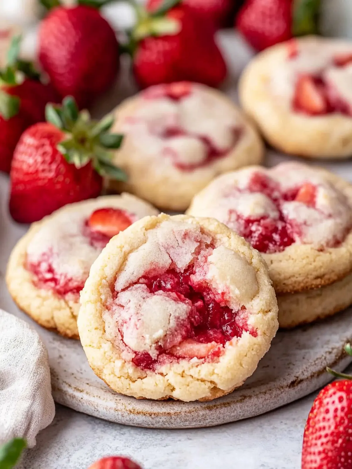 Strawberry Cheesecake Cookies