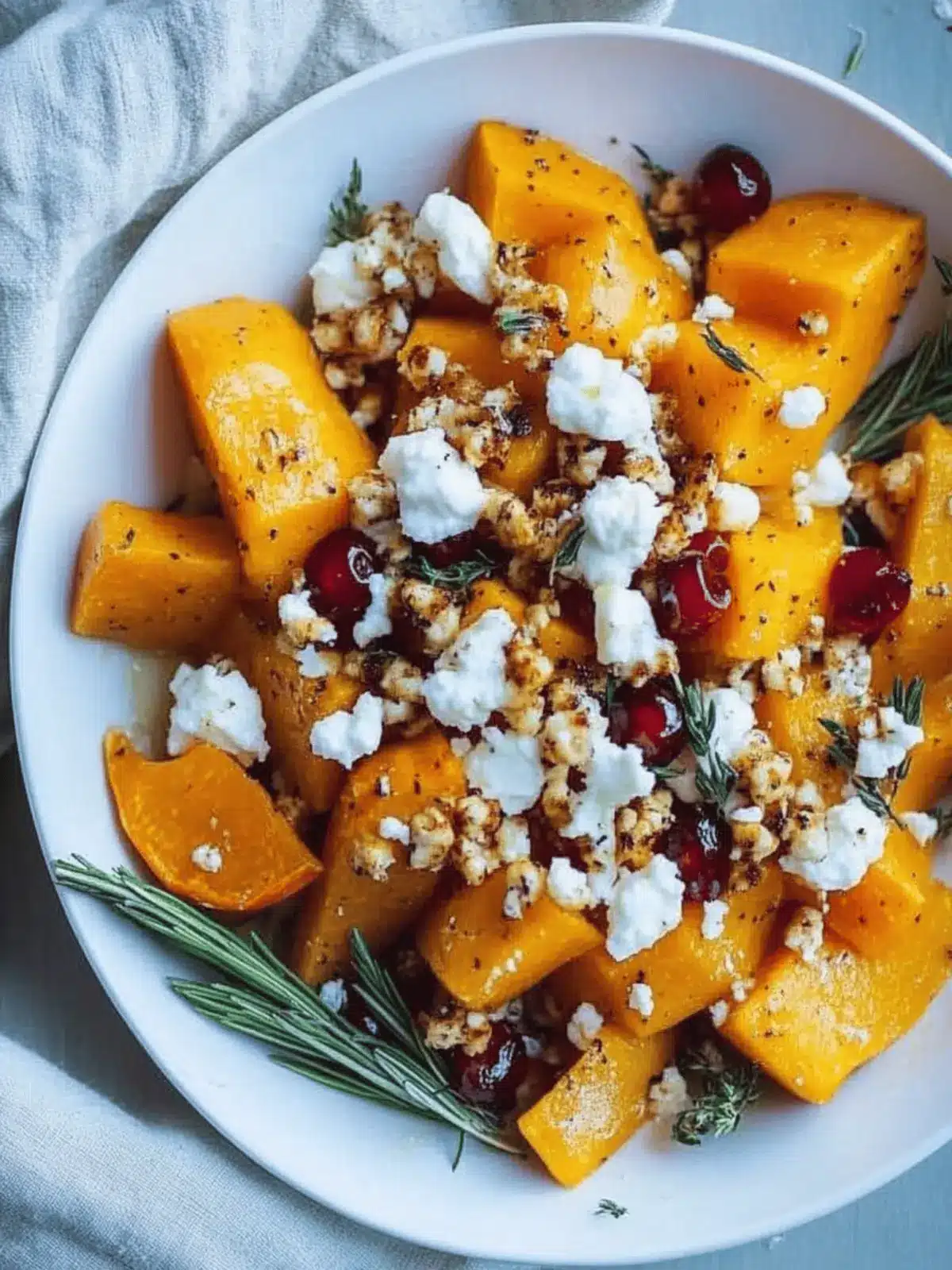 Roasted Butternut Squash with Goat Cheese Bliss and Crunch 3 Roasted Butternut Squash with Goat Cheese