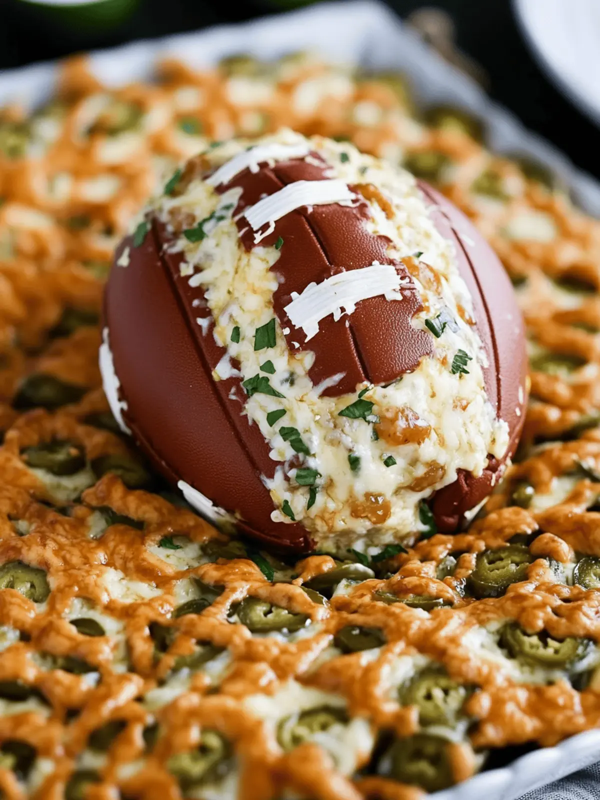 Jalape o Popper Football Cheese Ball That's a Game Day Hit 3 Jalape o Popper Football Cheese Ball