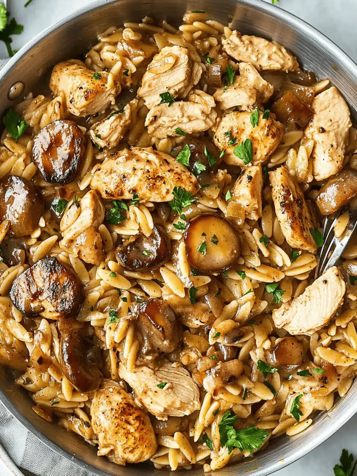 Creamy Chicken Marsala Orzo Skillet for Cozy Weeknight Dinners 3 Chicken Marsala Orzo