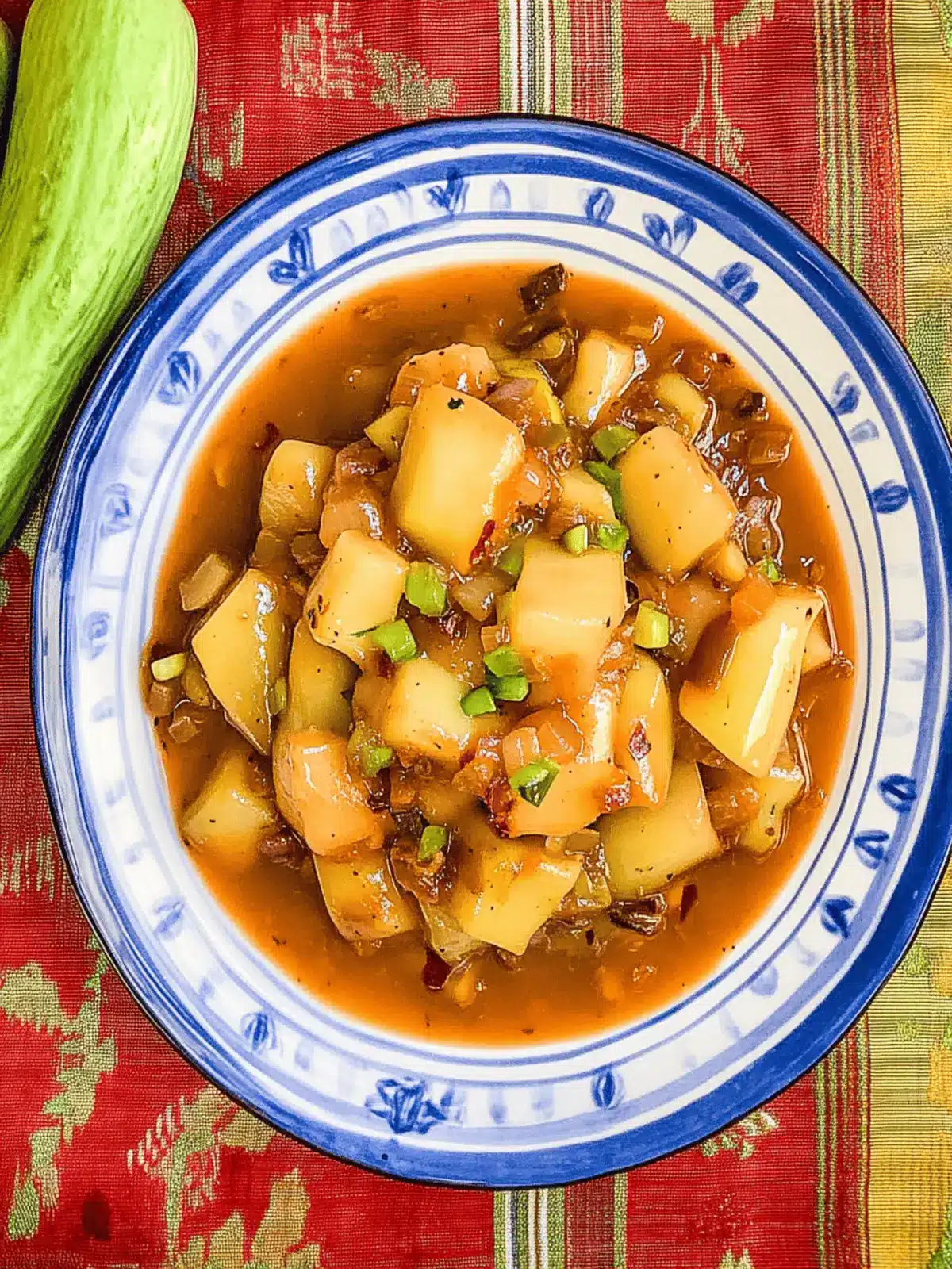 Chayote With Dried Green Chile