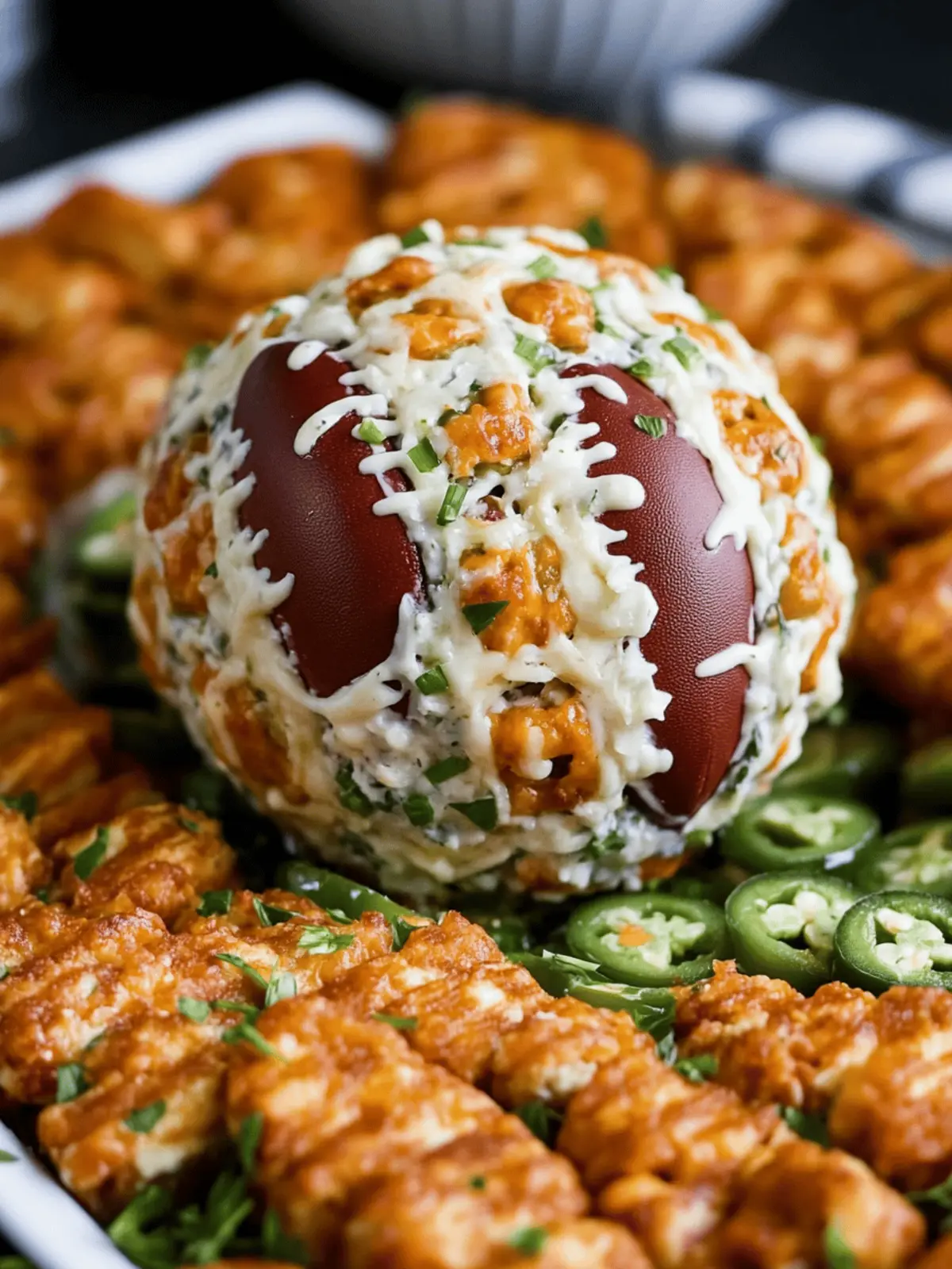 Jalape o Popper Football Cheese Ball That's a Game Day Hit 2 Jalape o Popper Football Cheese Ball