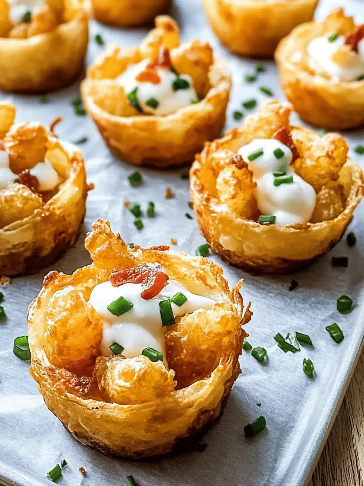 Tater Tot Appetizer Cups