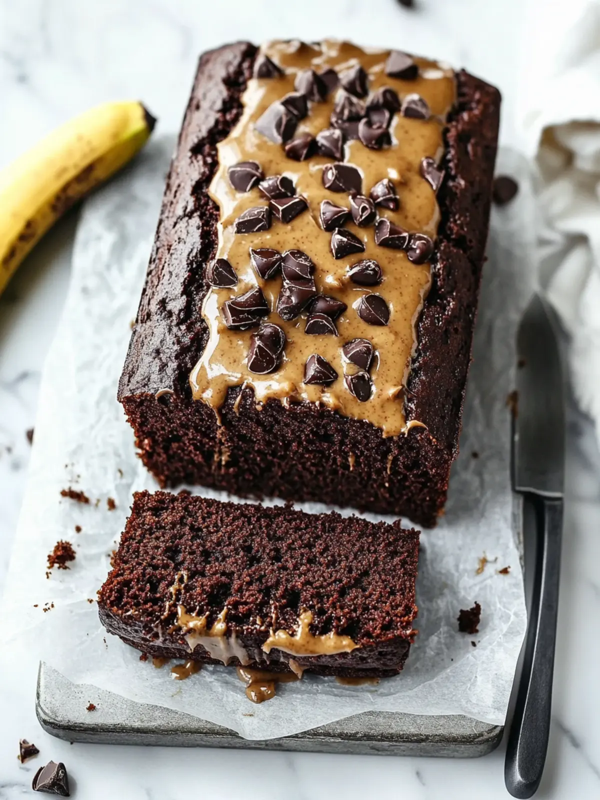 Decadent Chocolate Peanut Butter Banana Bread You ll Love 3 Chocolate Peanut Butter Banana Bread