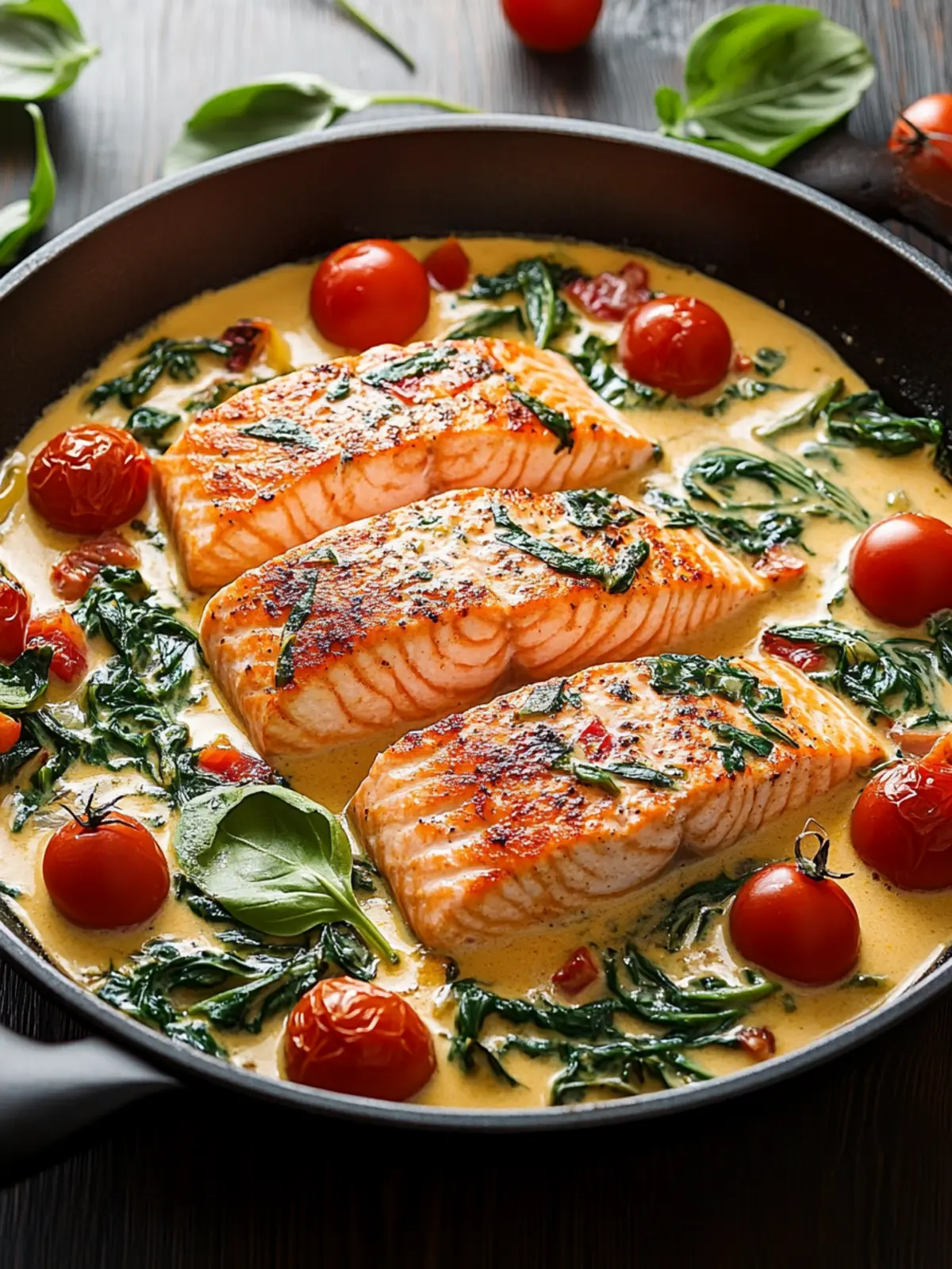 Creamy Tuscan Salmon Skillet: A Low-Carb Flavor Adventure 2 Creamy Tuscan Salmon Skillet