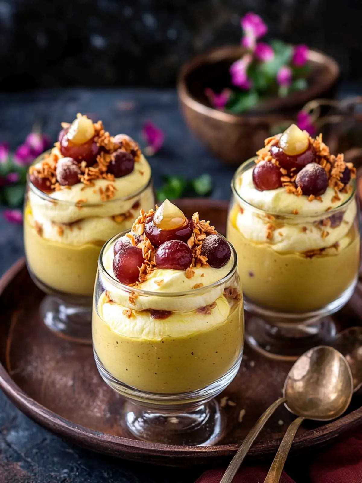 Gulab Jamun Thandai Mousse