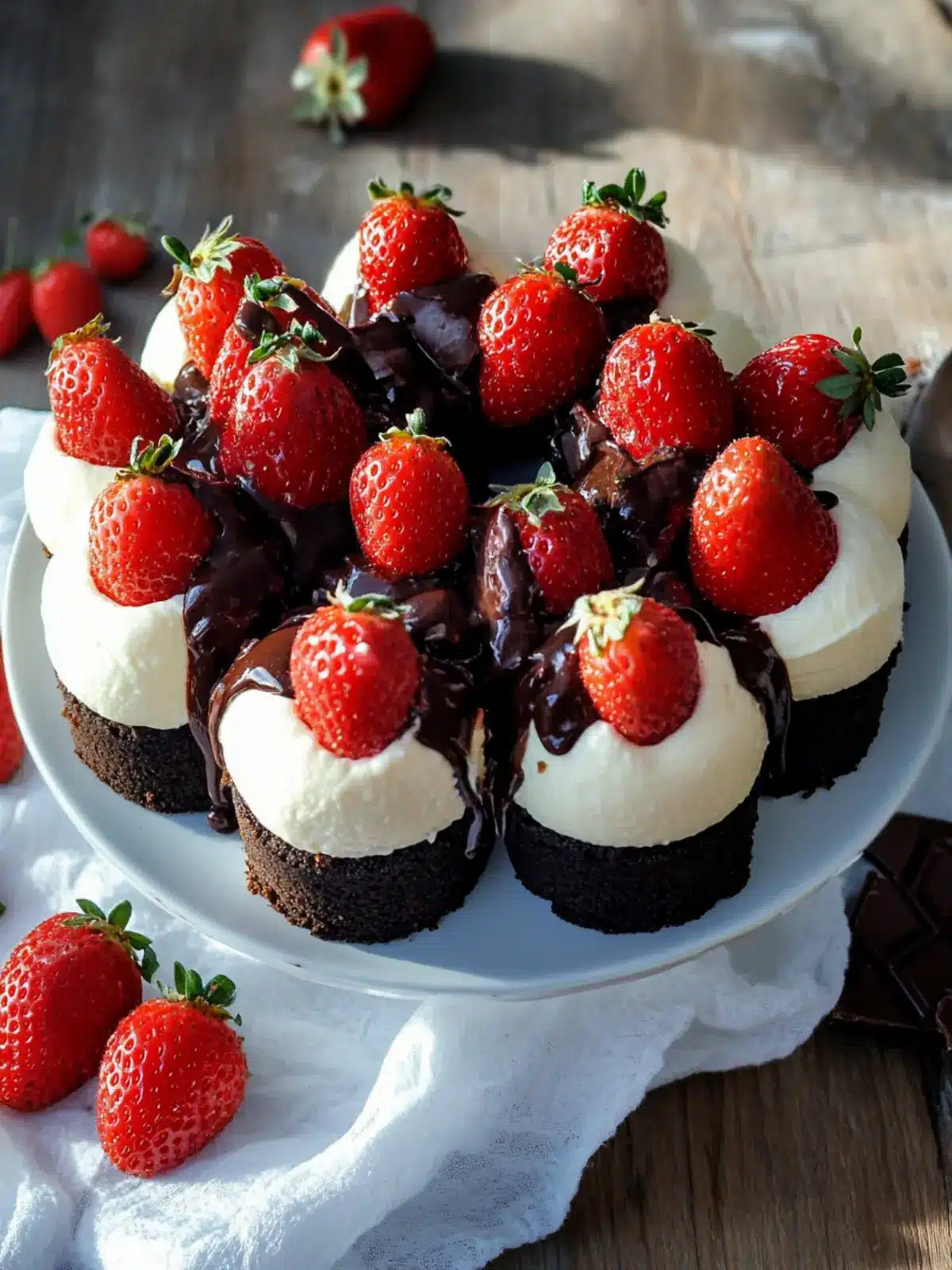 Chocolate Covered Cheesecake Strawberries