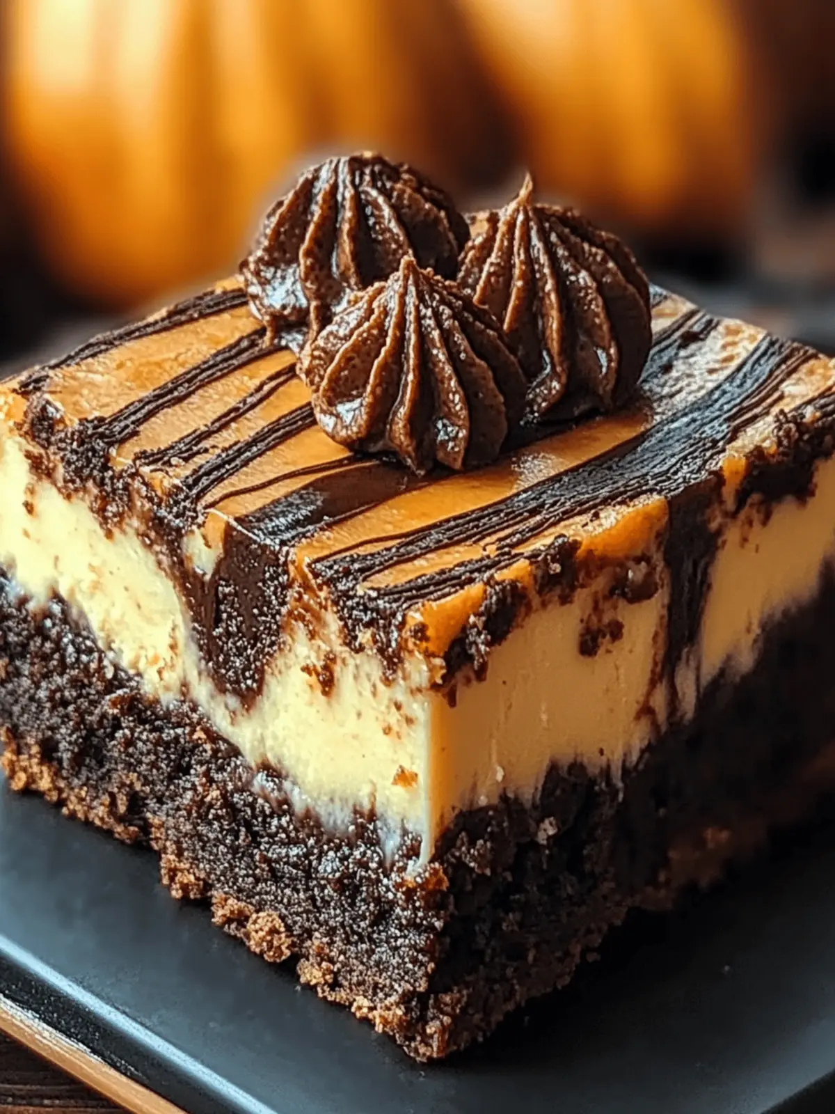 Pumpkin Cheesecake Brownies