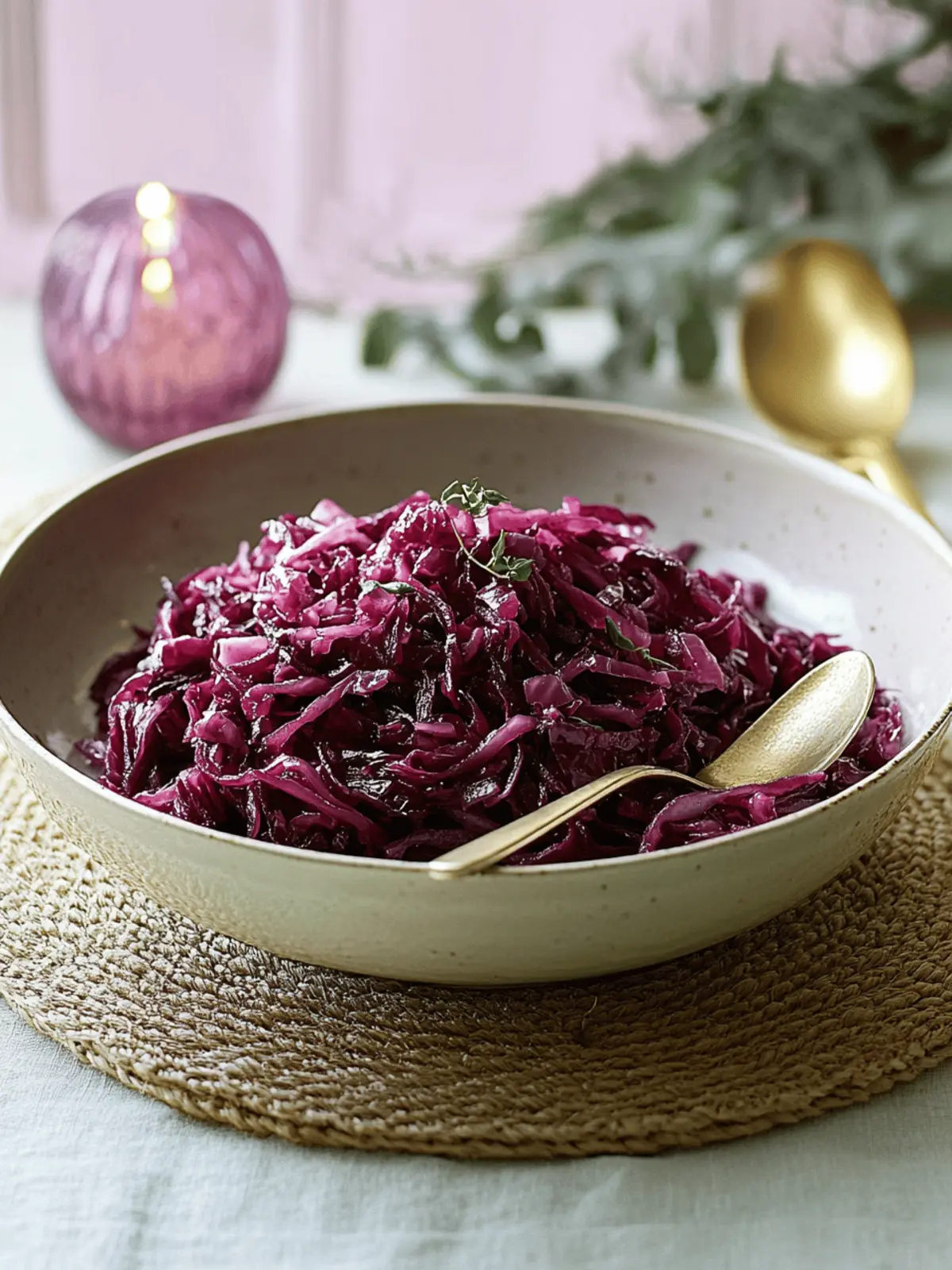 Braised red cabbage