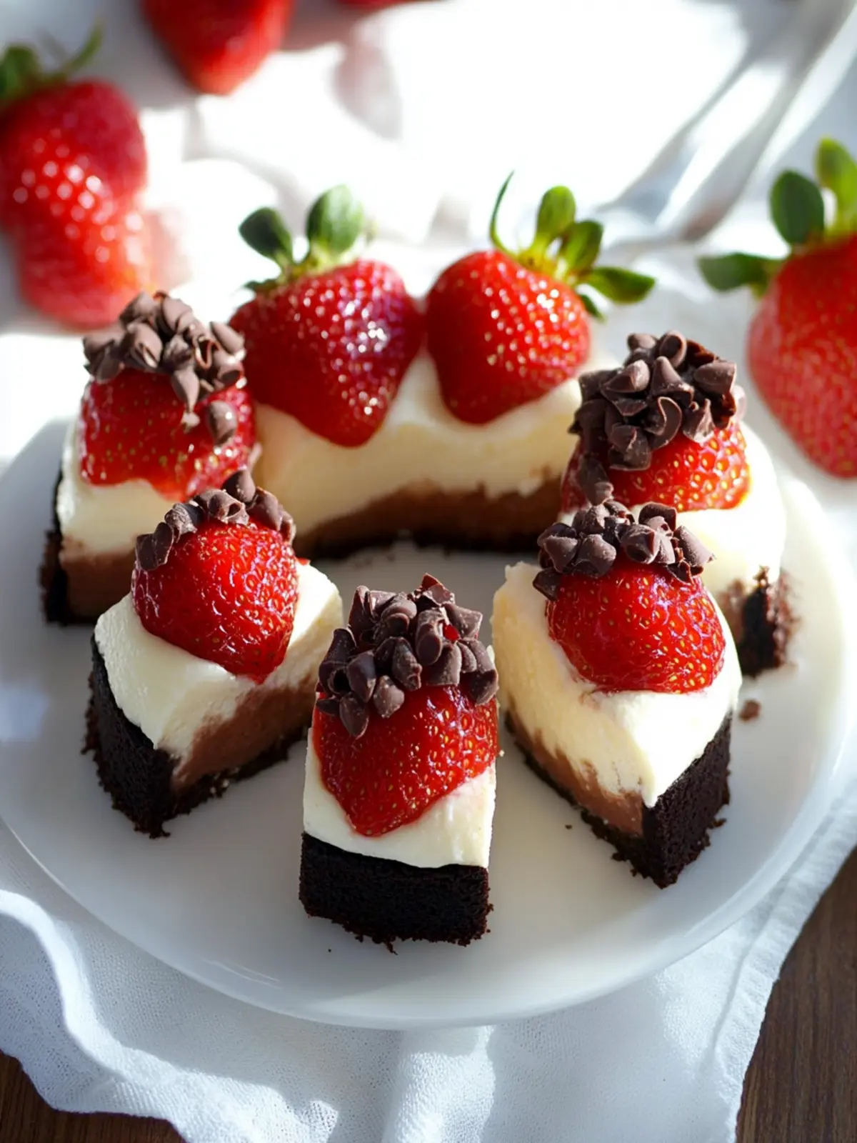 Chocolate Covered Cheesecake Strawberries