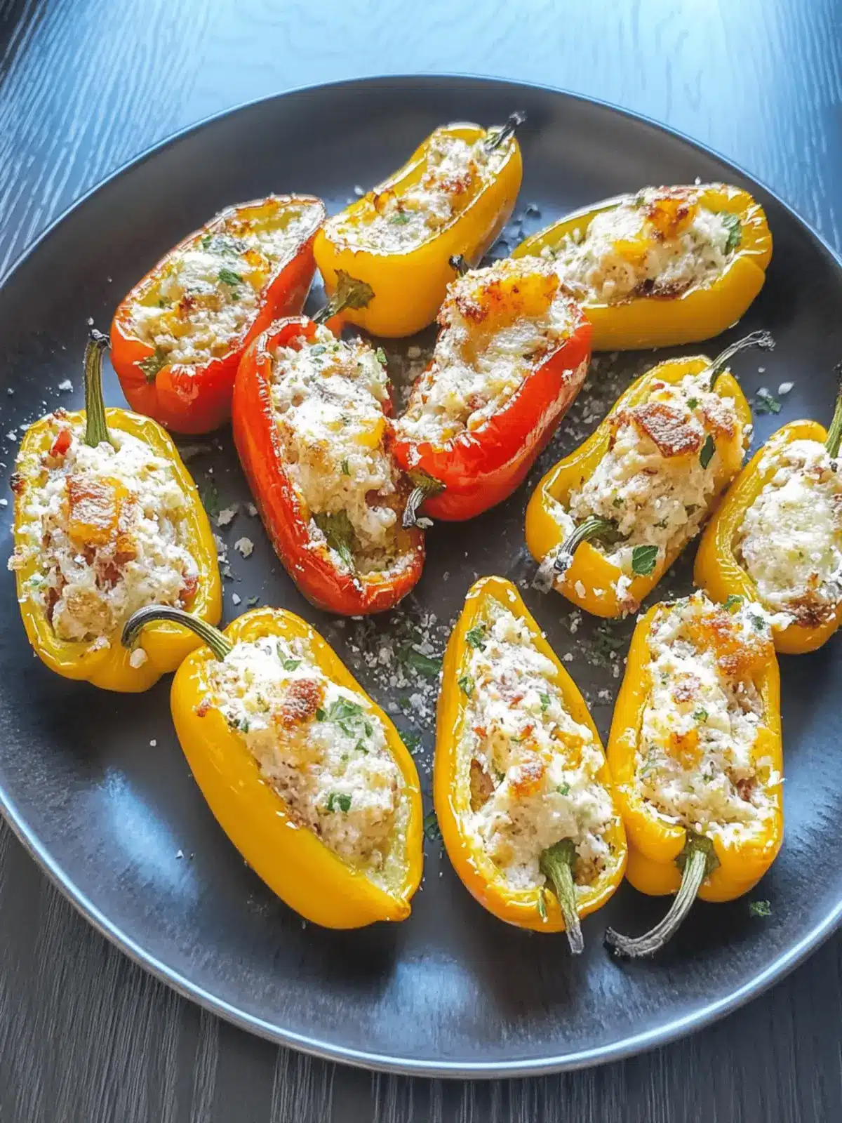 Cheesy Stuffed Mini Peppers: A Flavorful Snack Twist 4 Cheesy Stuffed Mini Peppers
