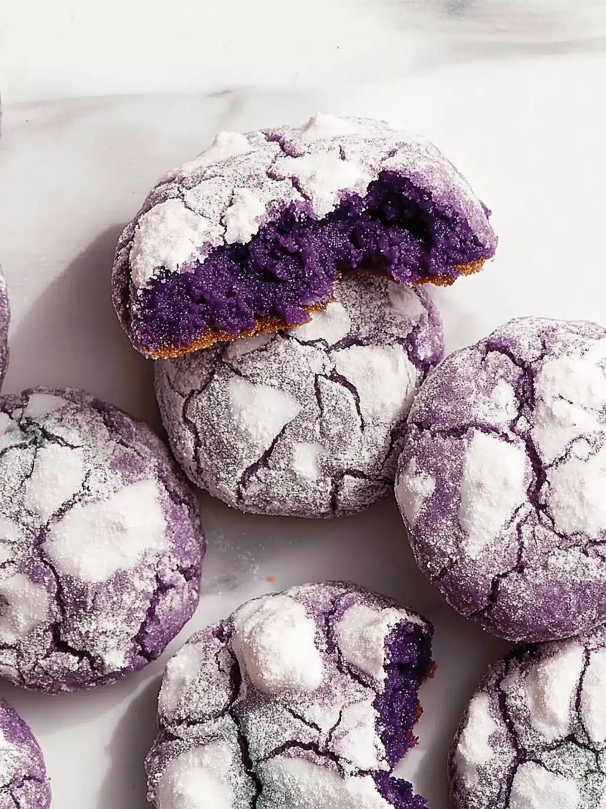 Ube Crinkle Cookies