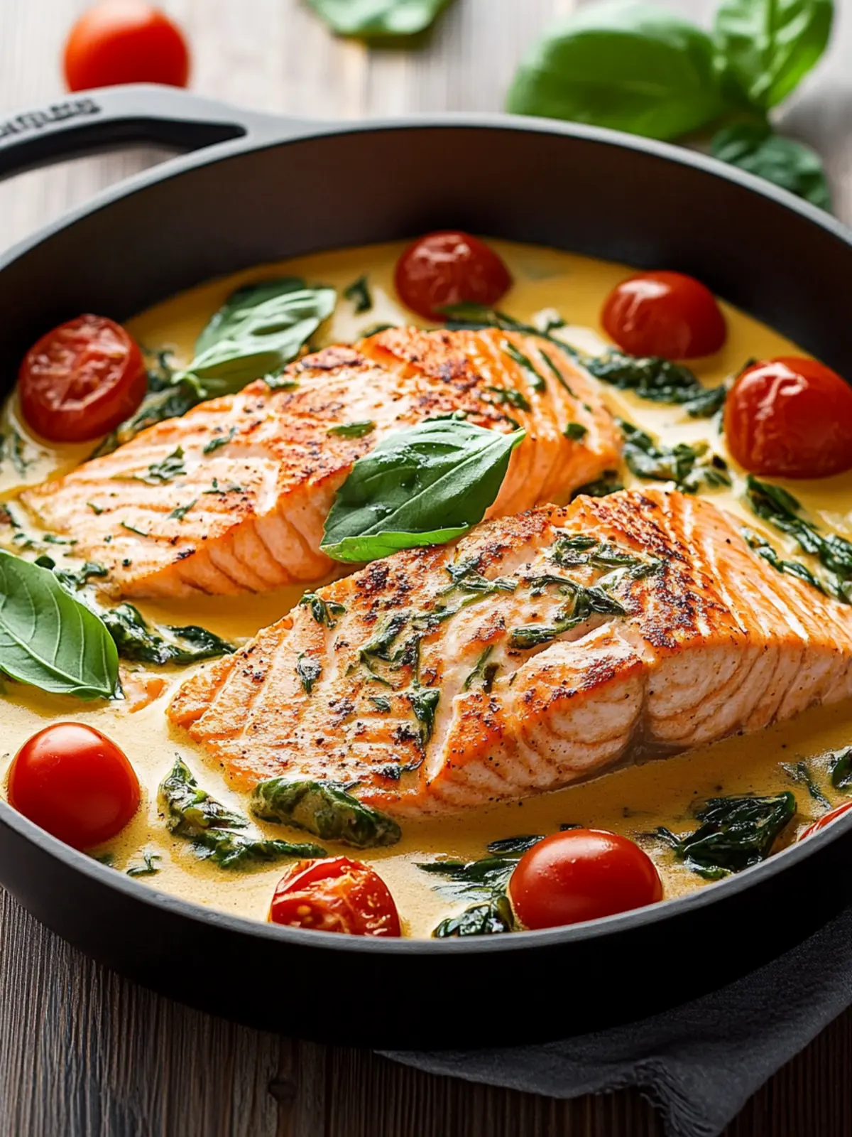 Creamy Tuscan Salmon Skillet: A Low-Carb Flavor Adventure 3 Creamy Tuscan Salmon Skillet