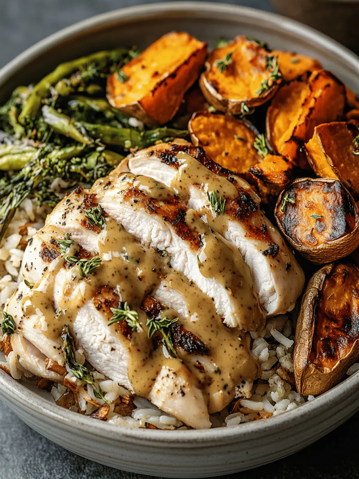 Maple Dijon Chicken & Roasted Sweet Potato