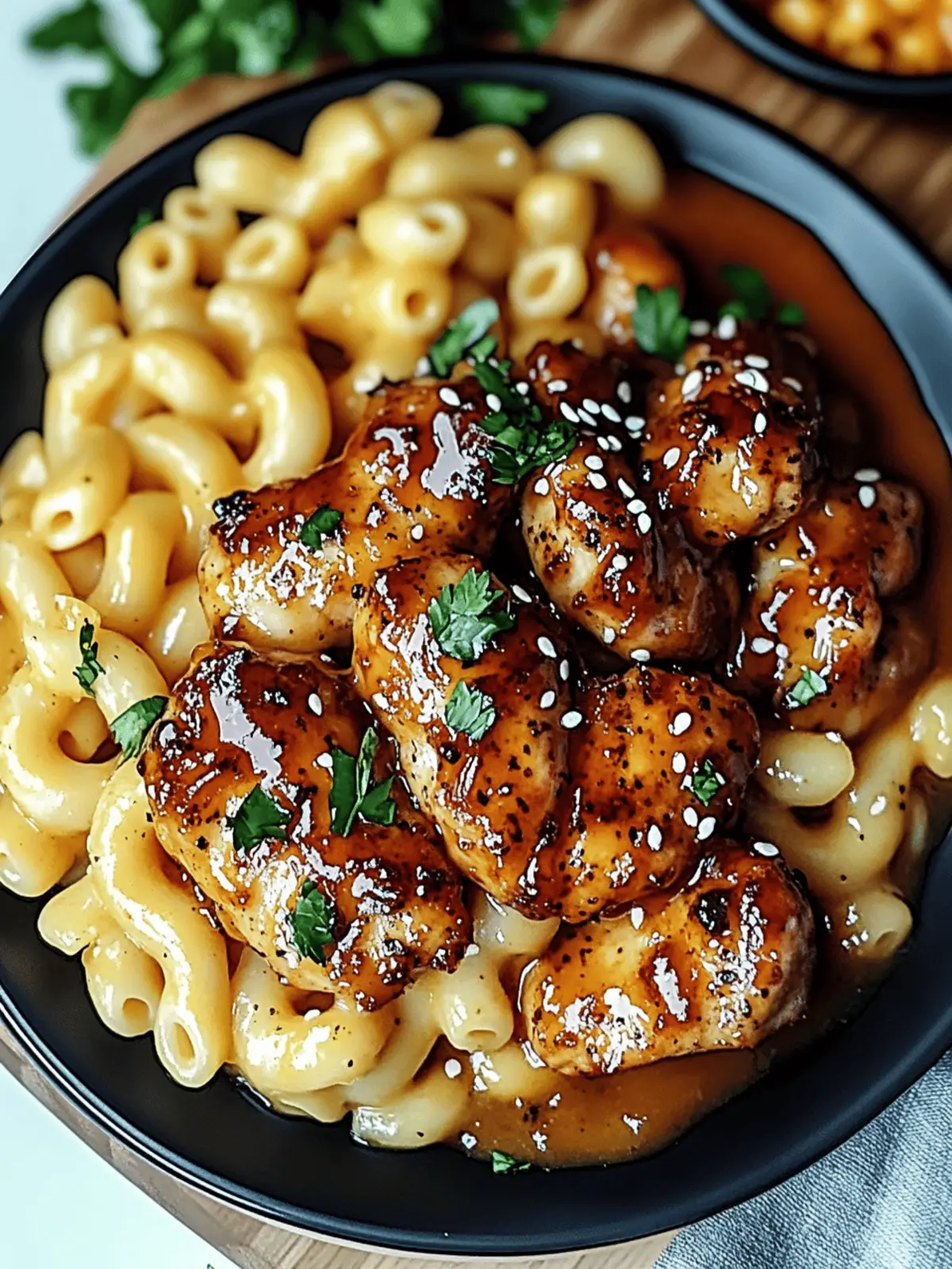 Sweet and Spicy Honey Pepper Chicken with Creamy Mac Bliss 2 Sweet and Spicy Honey Pepper Chicken with Creamy Mac and Cheese
