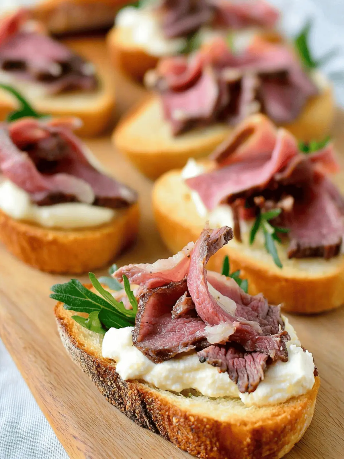 Roast Beef Crostini