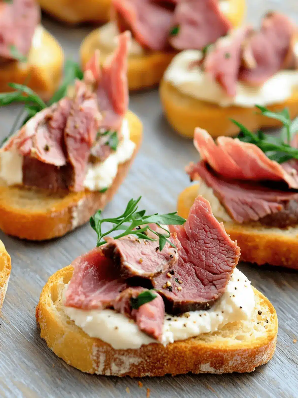Roast Beef Crostini