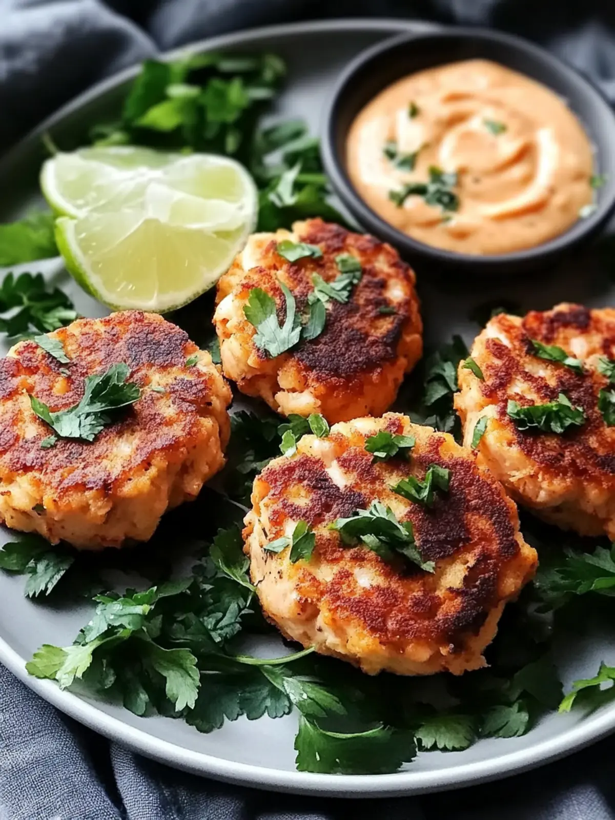 Spicy Salmon Cakes with Sriracha Aioli