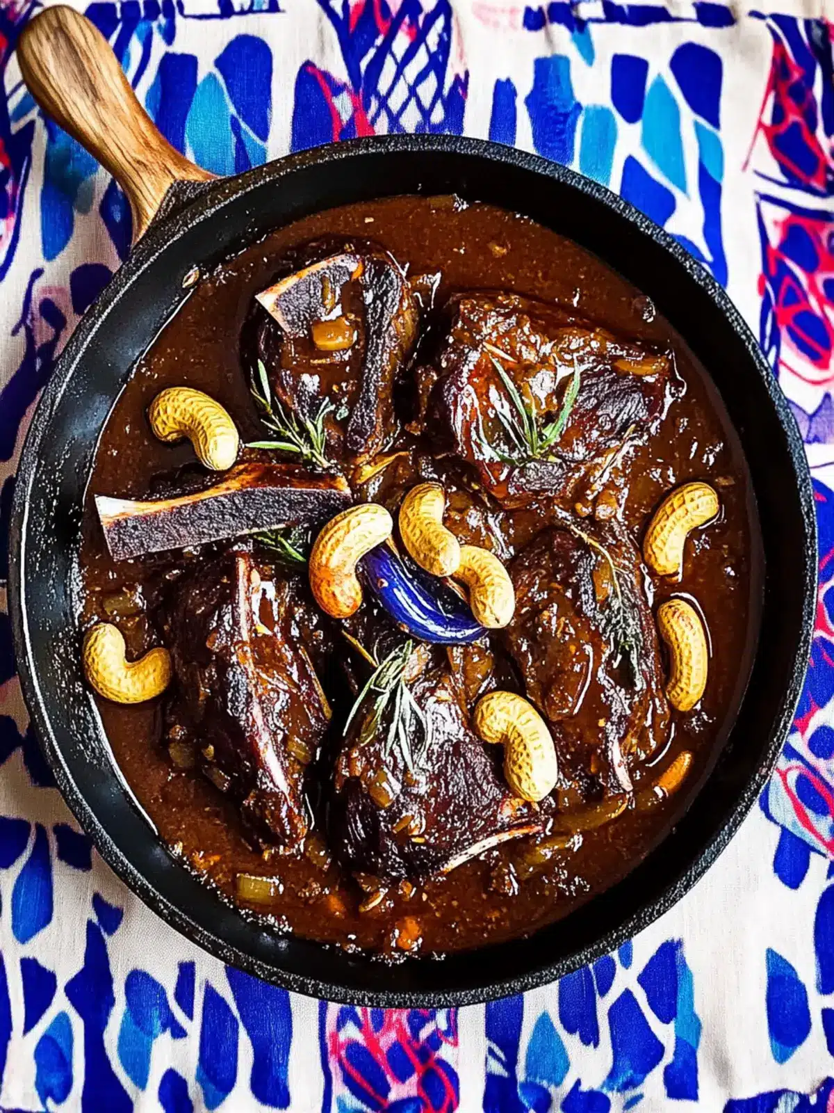 Glazed Beef Shanks with Coffee and Peanuts