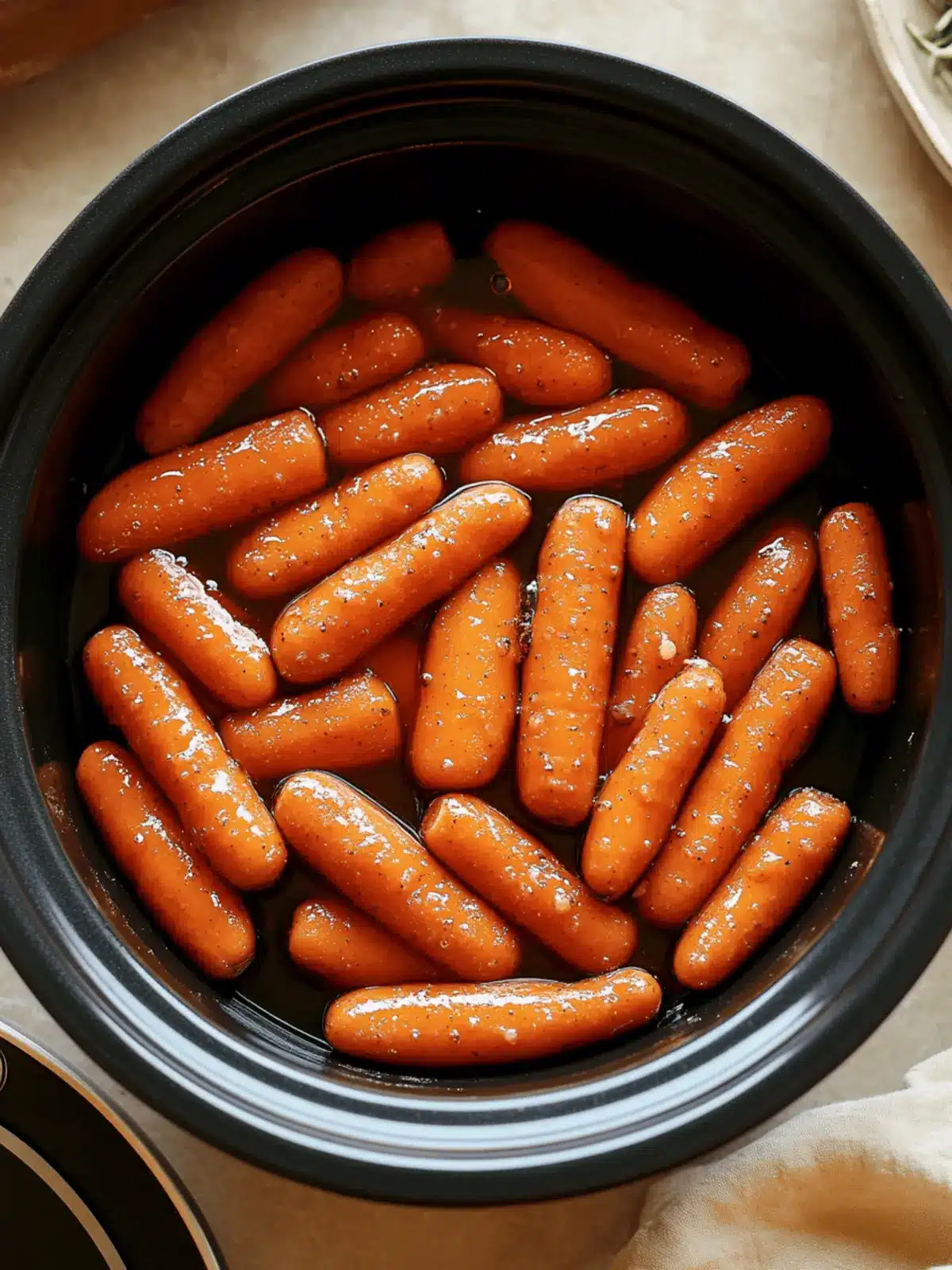 Slow Cooker Maple & Brown Sugar Glazed Carrot