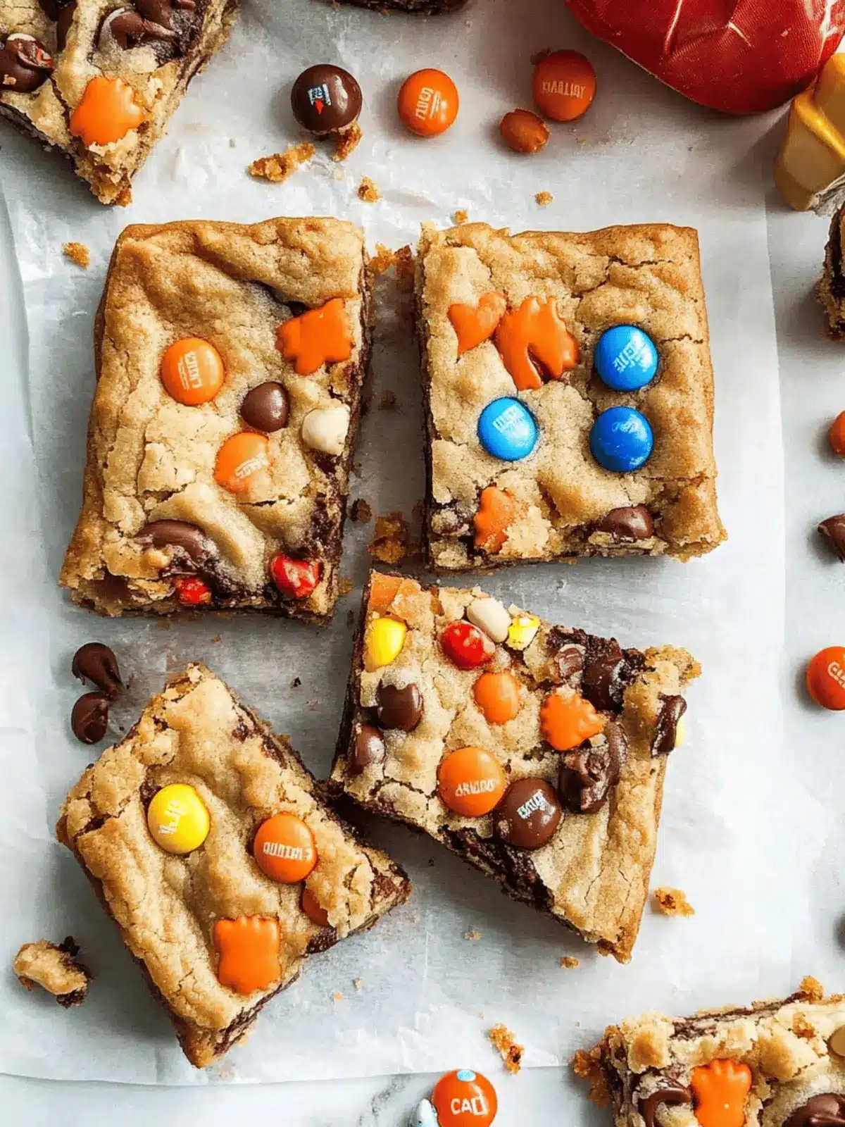 Halloween Candy Cookie Bars