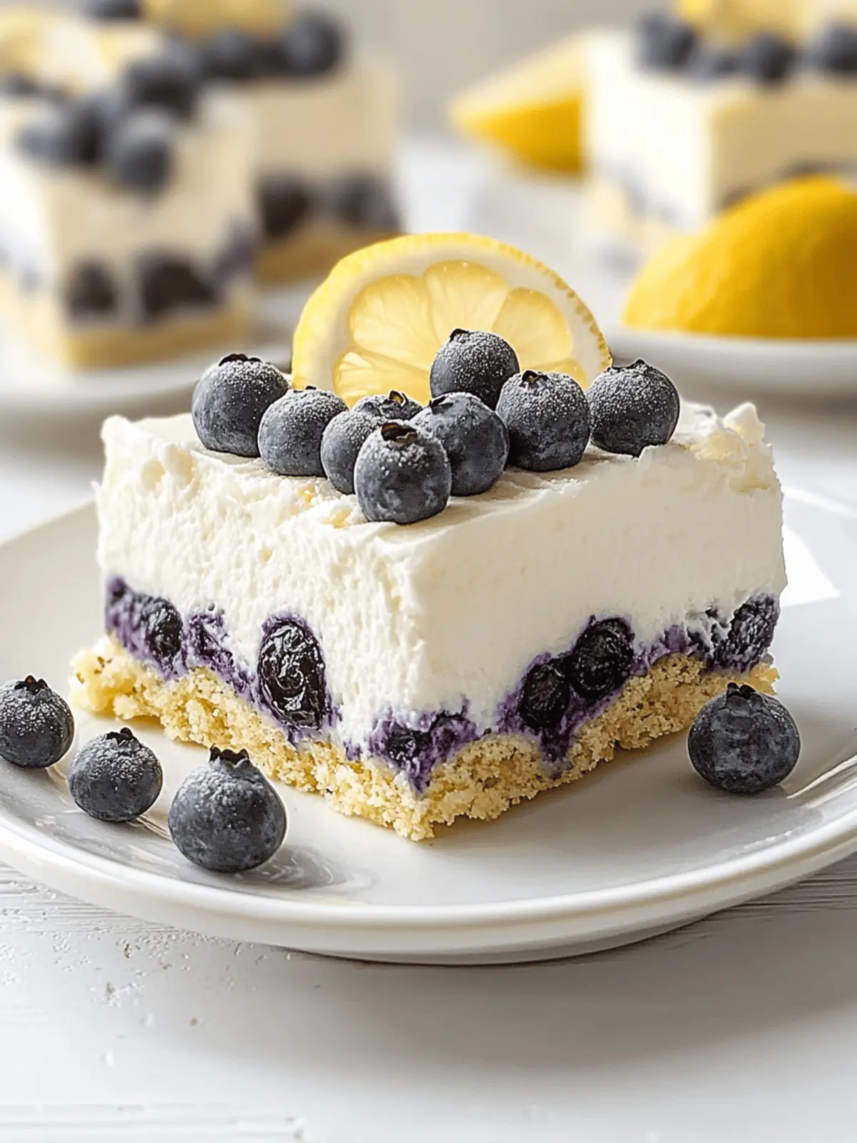 No Bake Lemon Blueberry Dessert: Chill Out with This Easy Treat 2 No Bake Lemon Blueberry Dessert