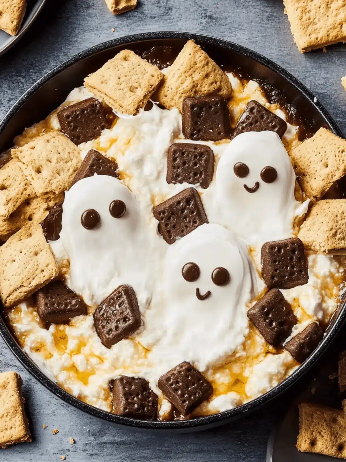 Elevate Halloween with Ghastly Good Ghost S'mores Dip 4 Ghost S'mores Dip