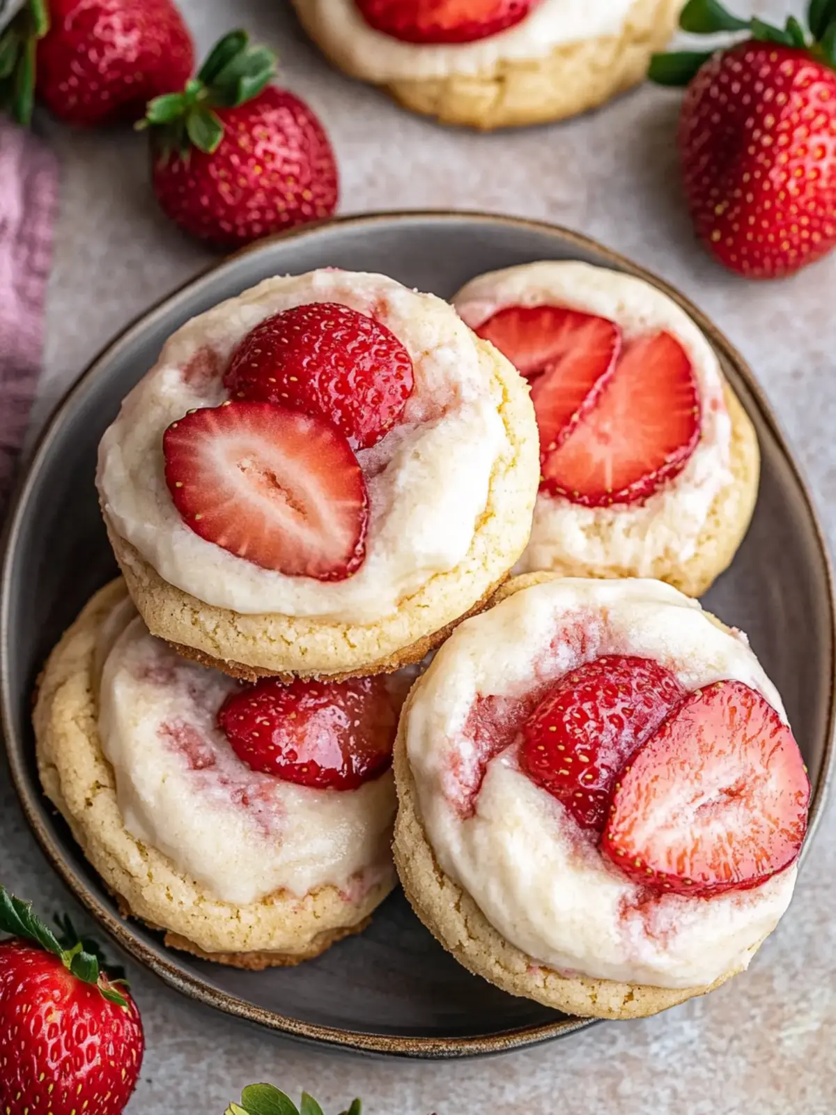 Strawberry Cheesecake Cookies
