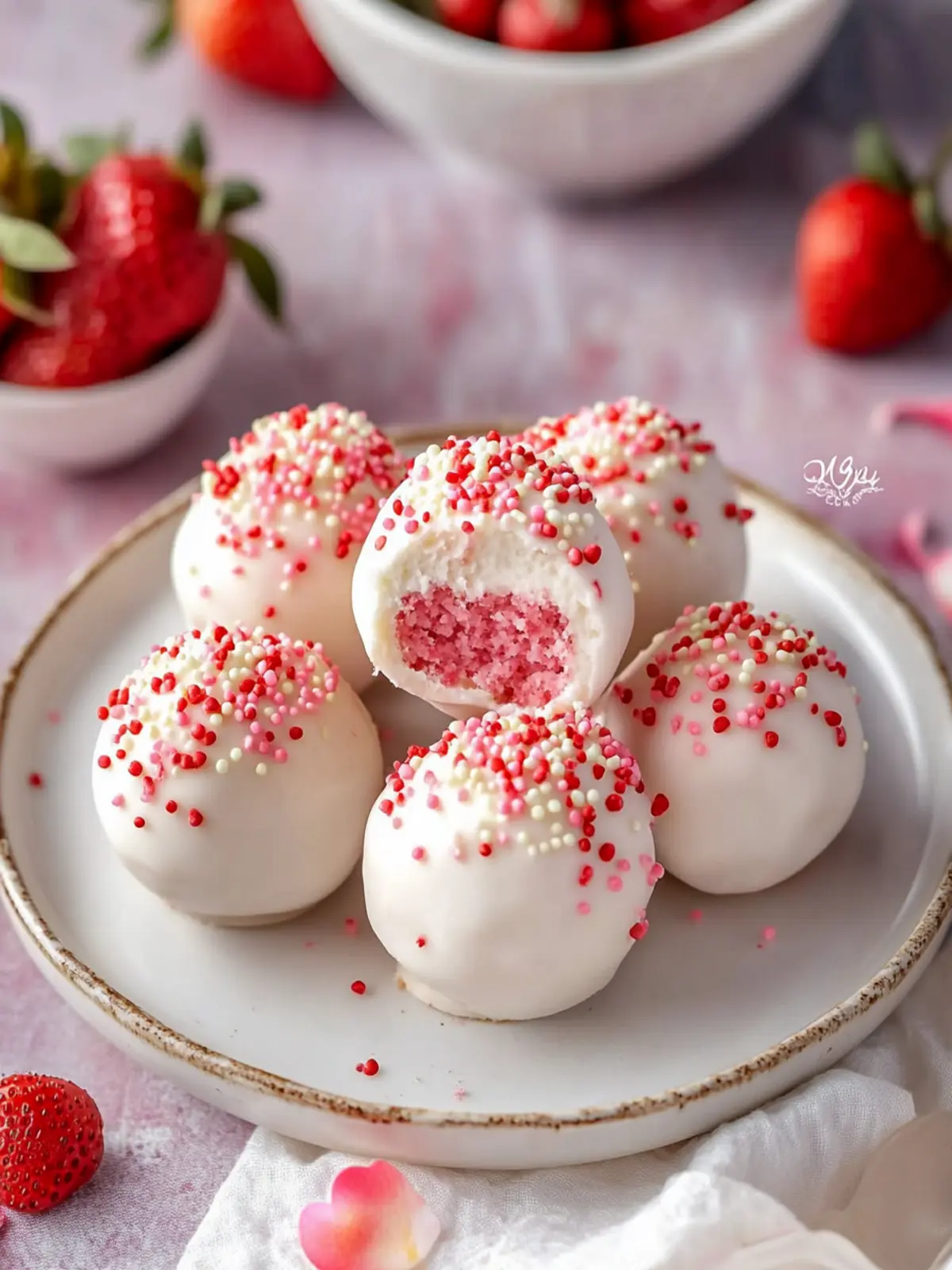 Strawberry Cake Truffles Recipe