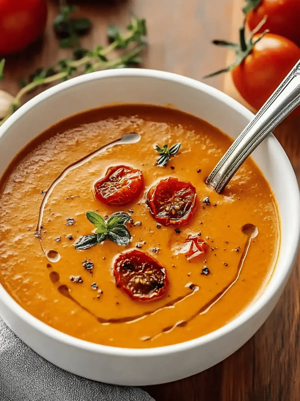 Roasted Garlic Tomato Soup