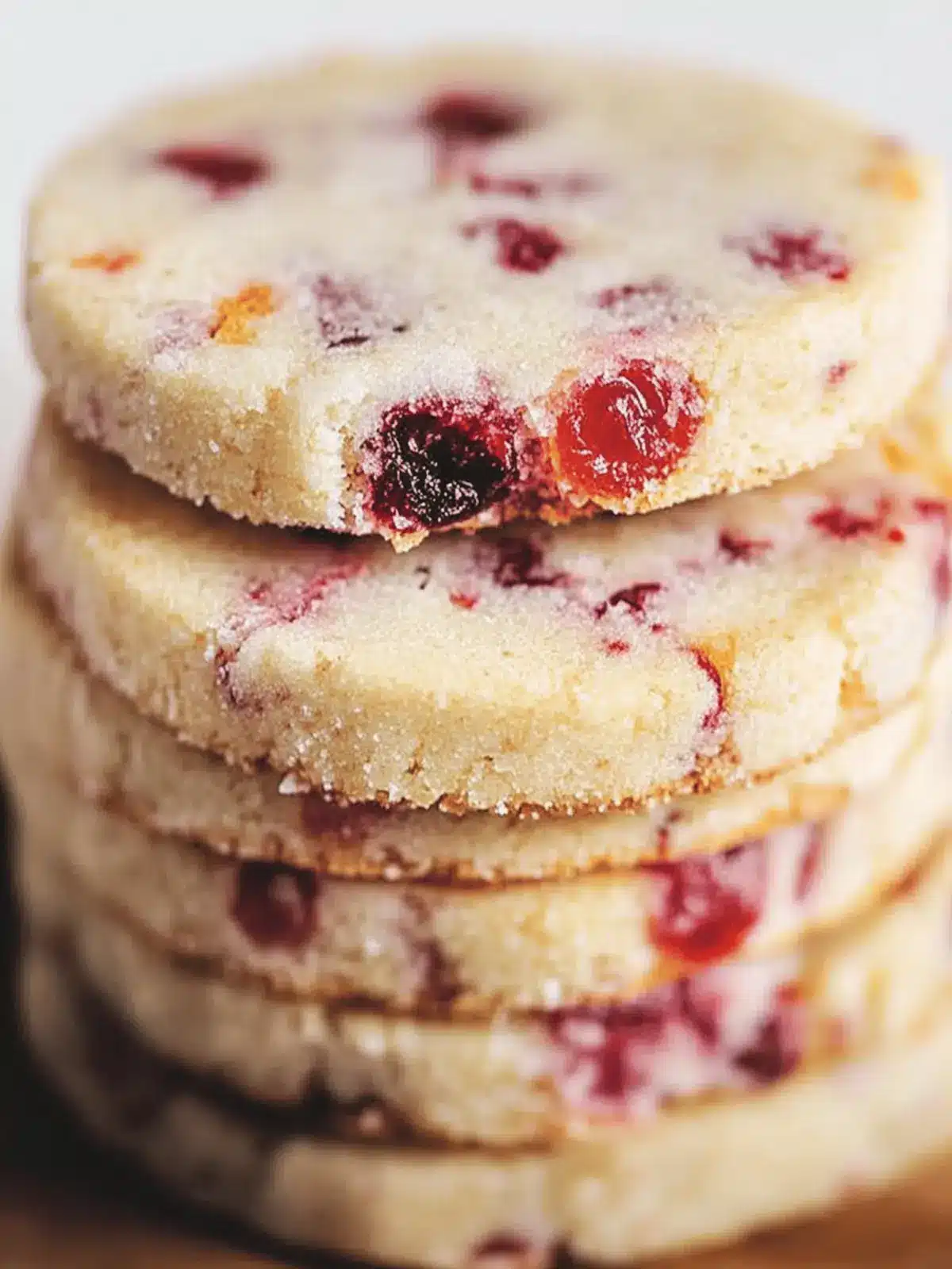 Cranberry Orange Shortbread Cookies