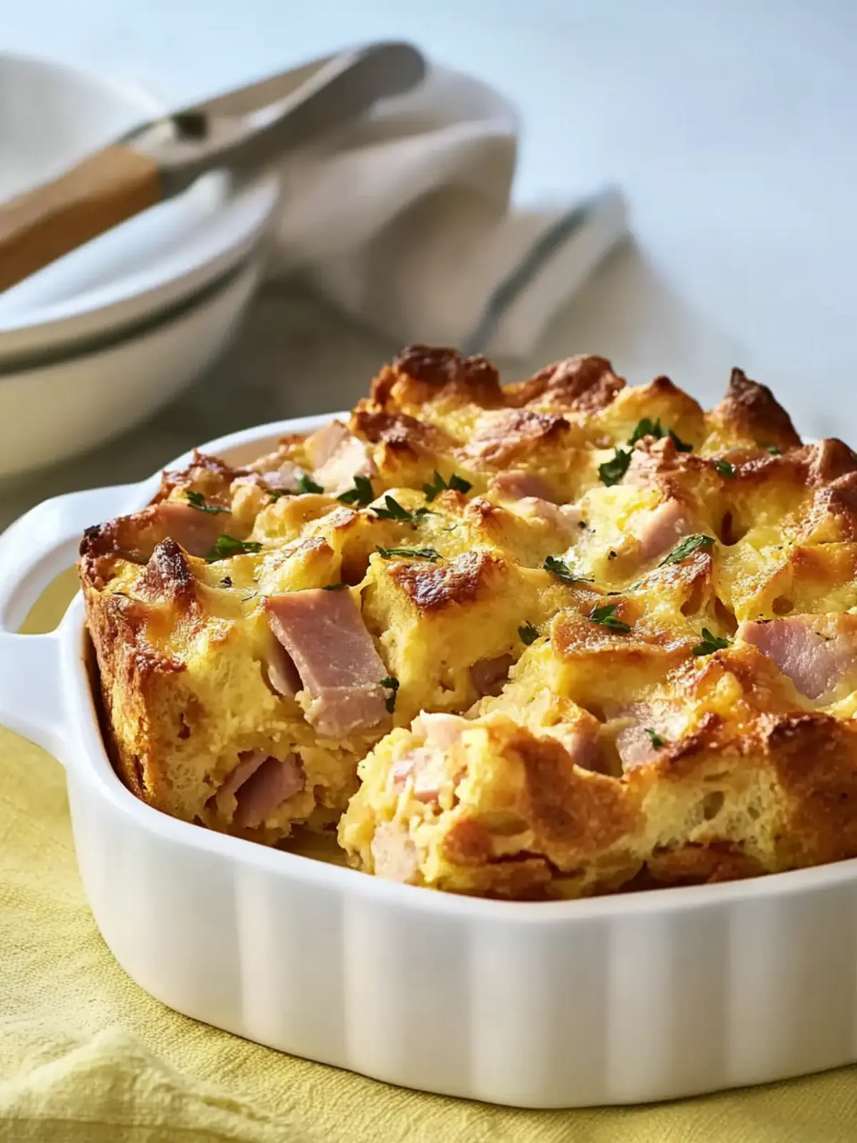 Ham and Cheese Strata
