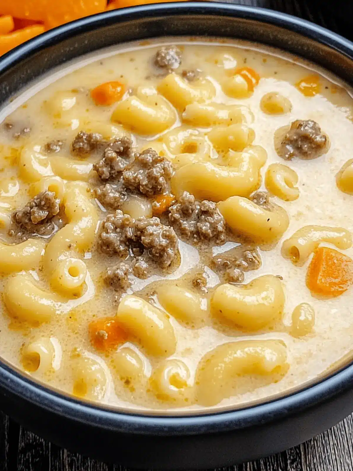Cheeseburger Macaroni Soup