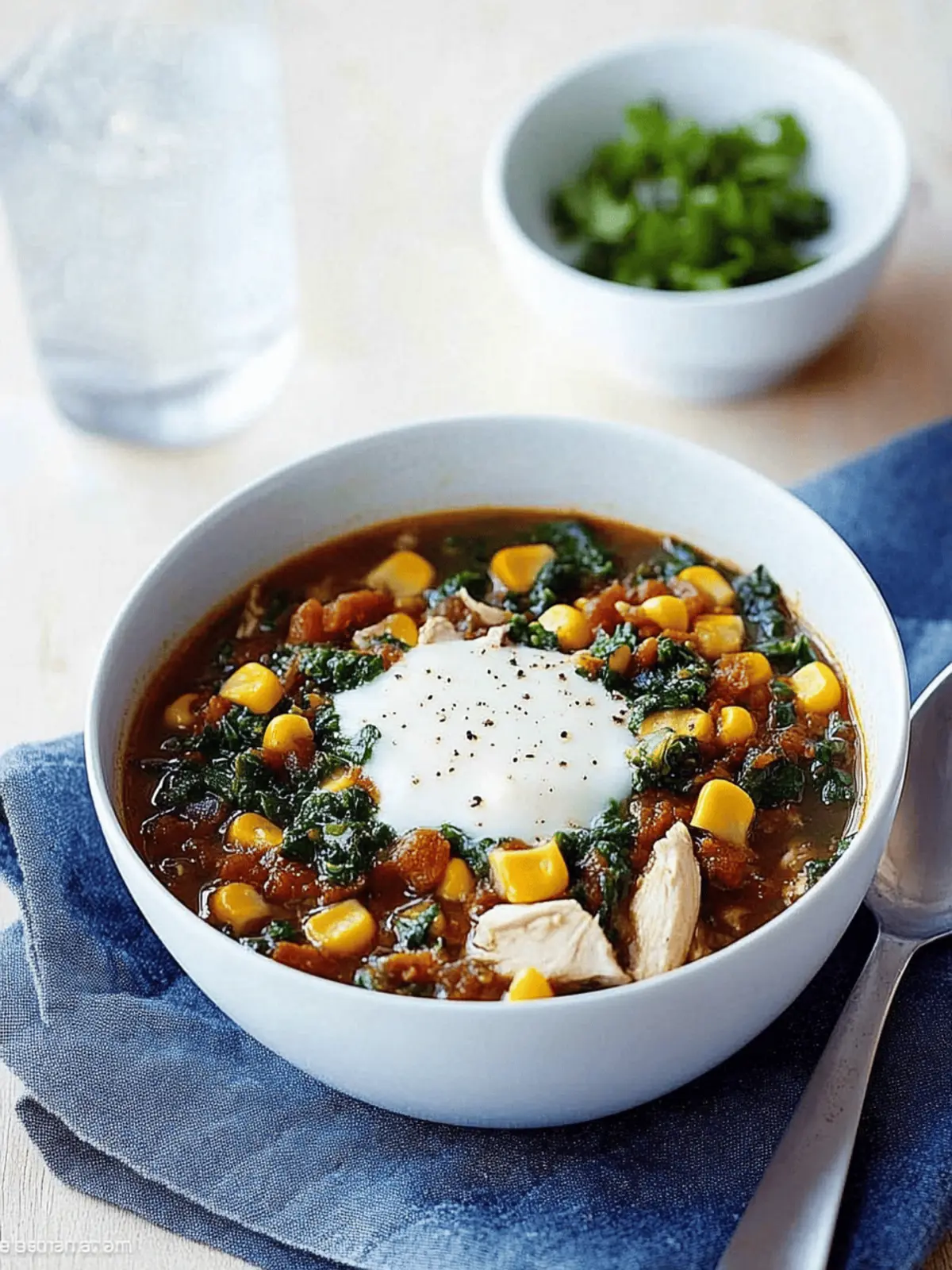 Green Chile, Chicken, and Corn Soup