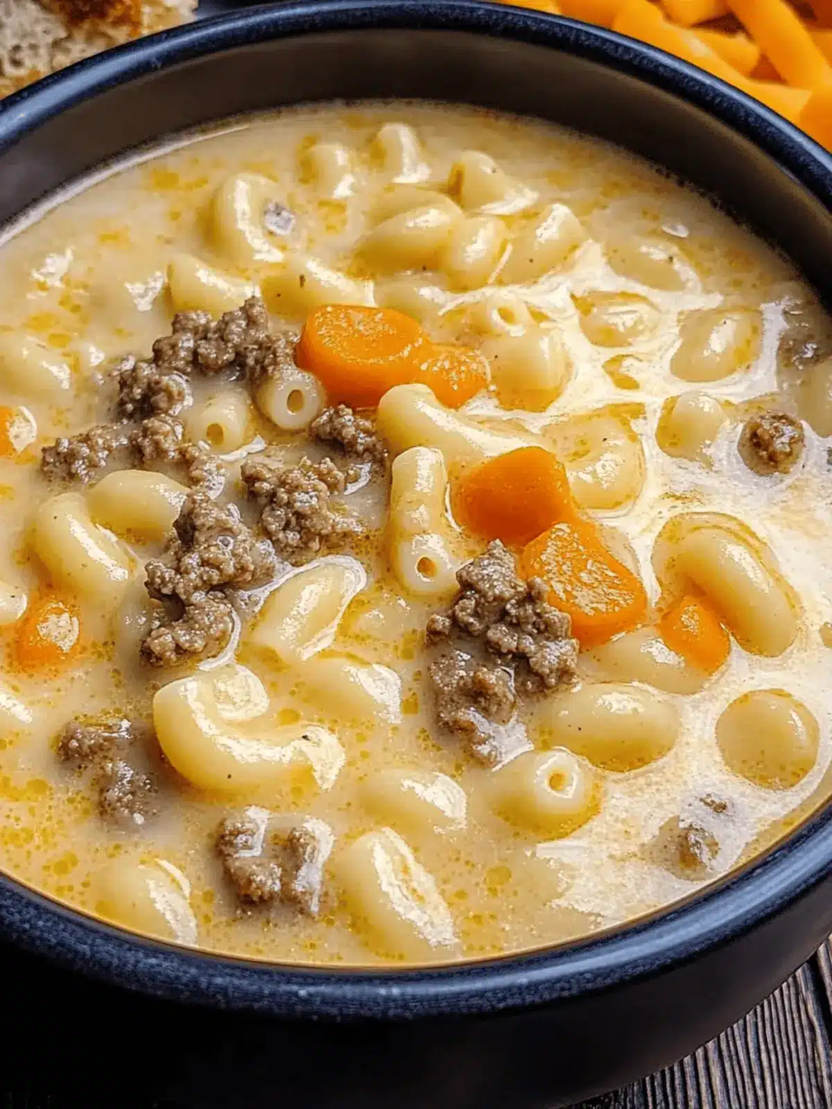 Cheeseburger Macaroni Soup