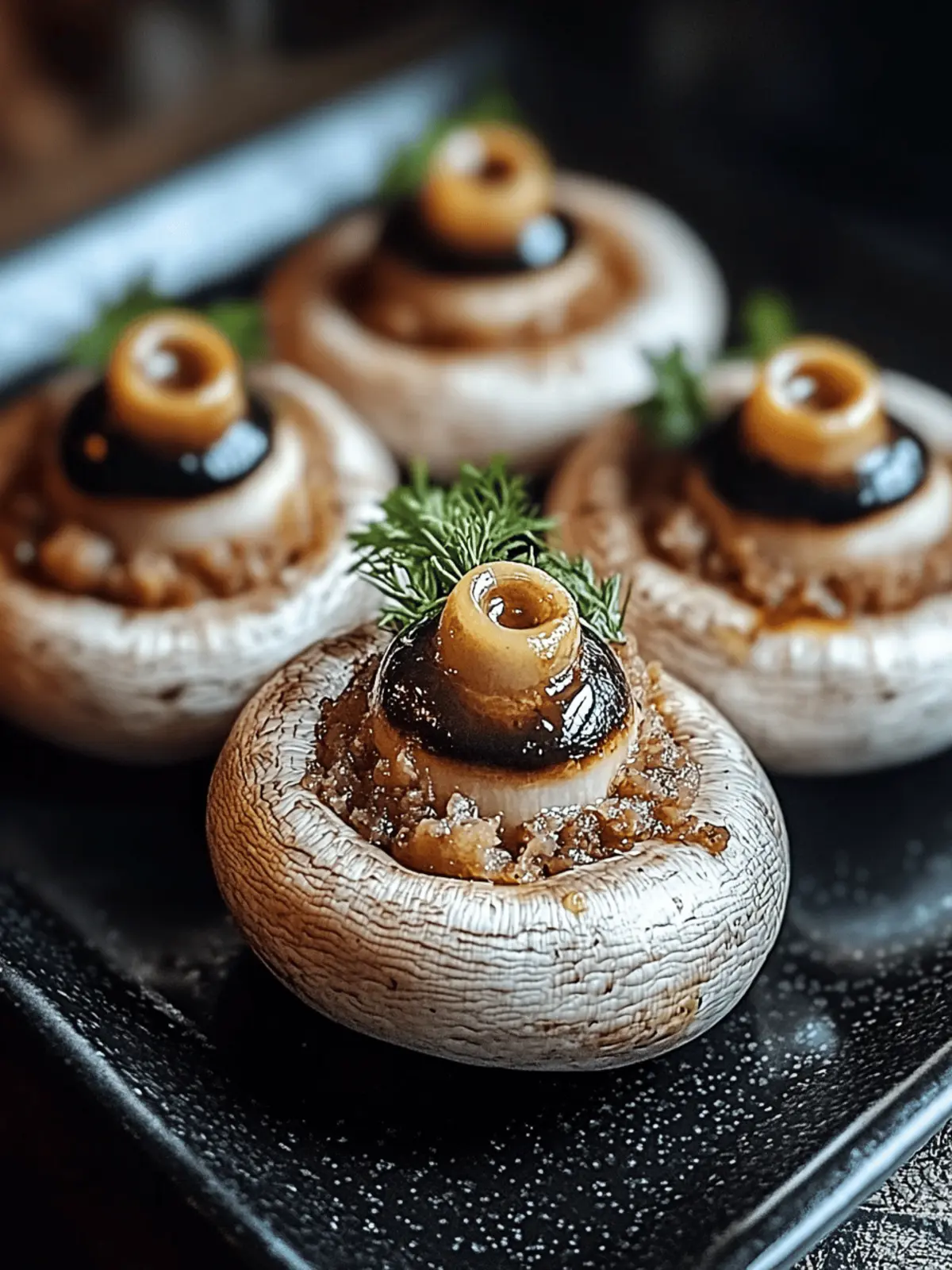 Stuffed Mushroom Eyeballs
