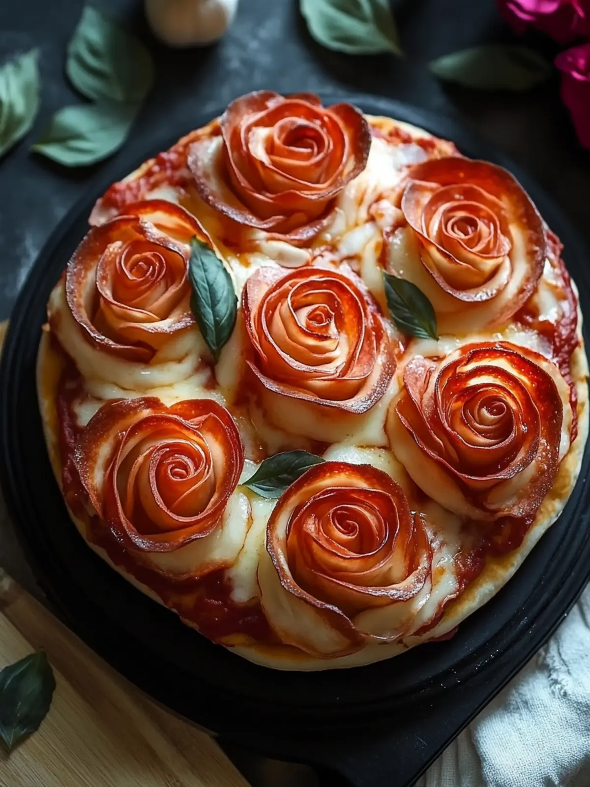 Pizza Roses for Valentine s Day