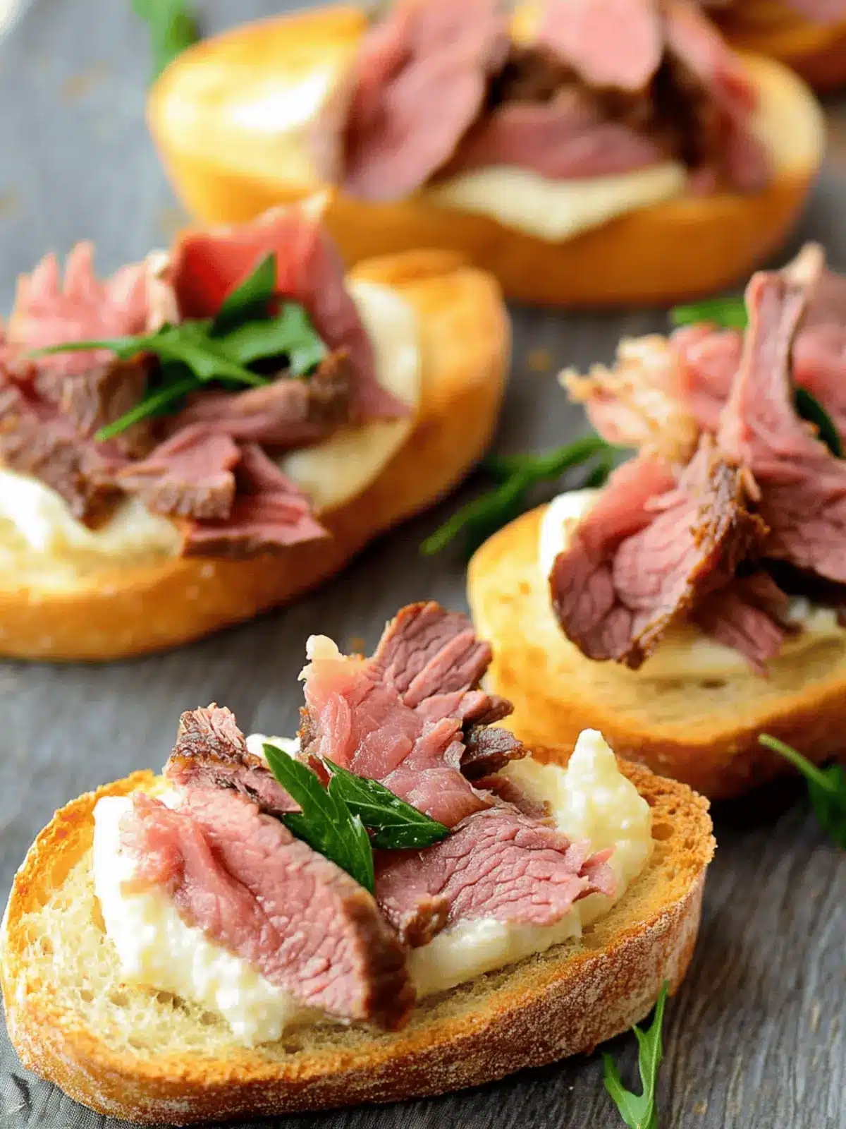 Roast Beef Crostini