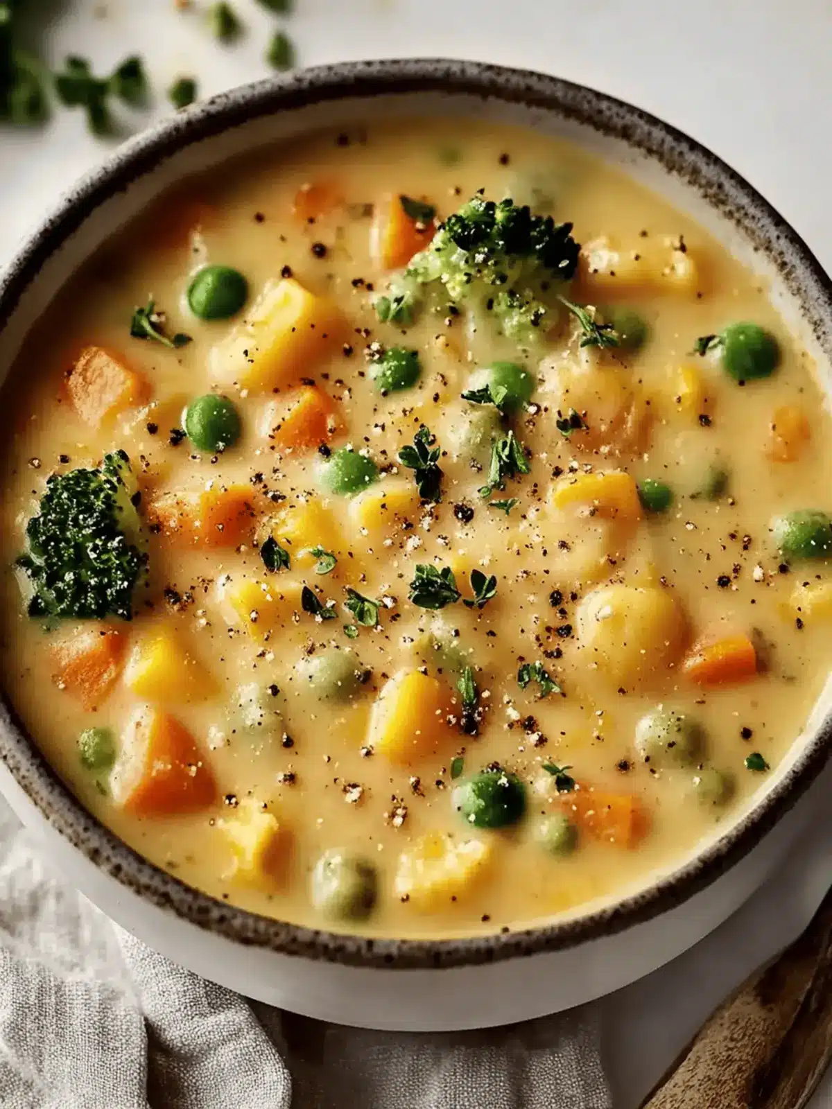 Creamy Veggie Pot Pie Soup That's Comfort in a Bowl 3 Veggie Pot Pie Soup