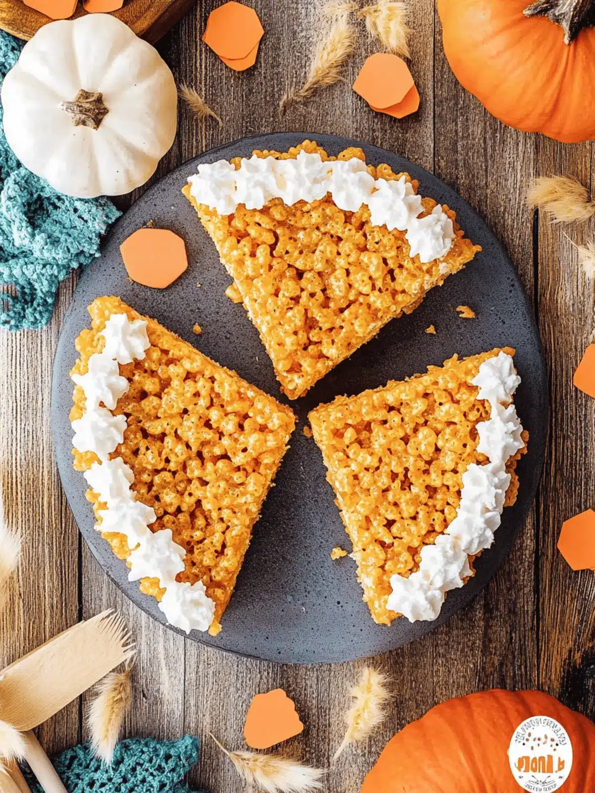 Pumpkin Pie Rice Krispies Treats