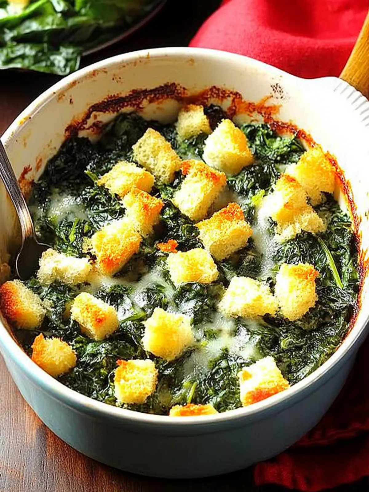 Crunchy Spinach Casserole That's a Family Favorite 2 Crunchy Spinach Casserole