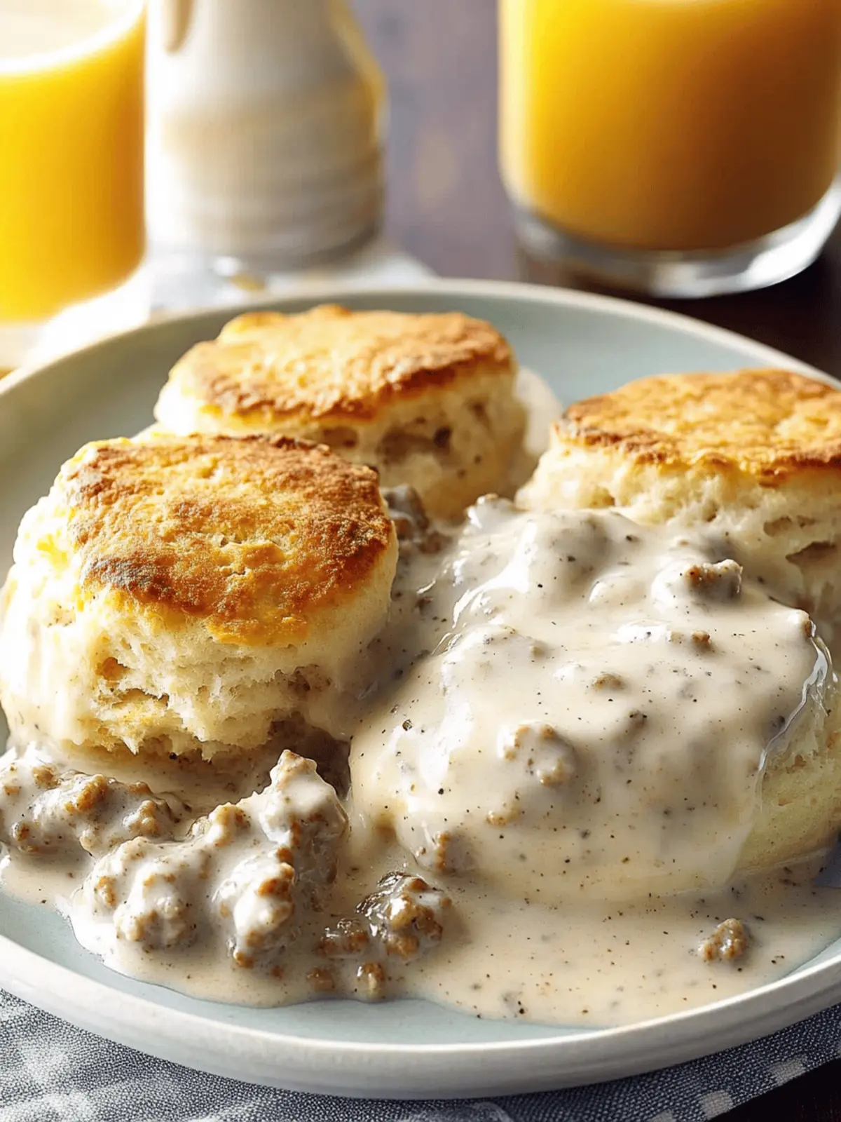 Southern Biscuits and Sausage Gravy for Ultimate Comfort Cooking 4 Biscuits and Sausage Gravy