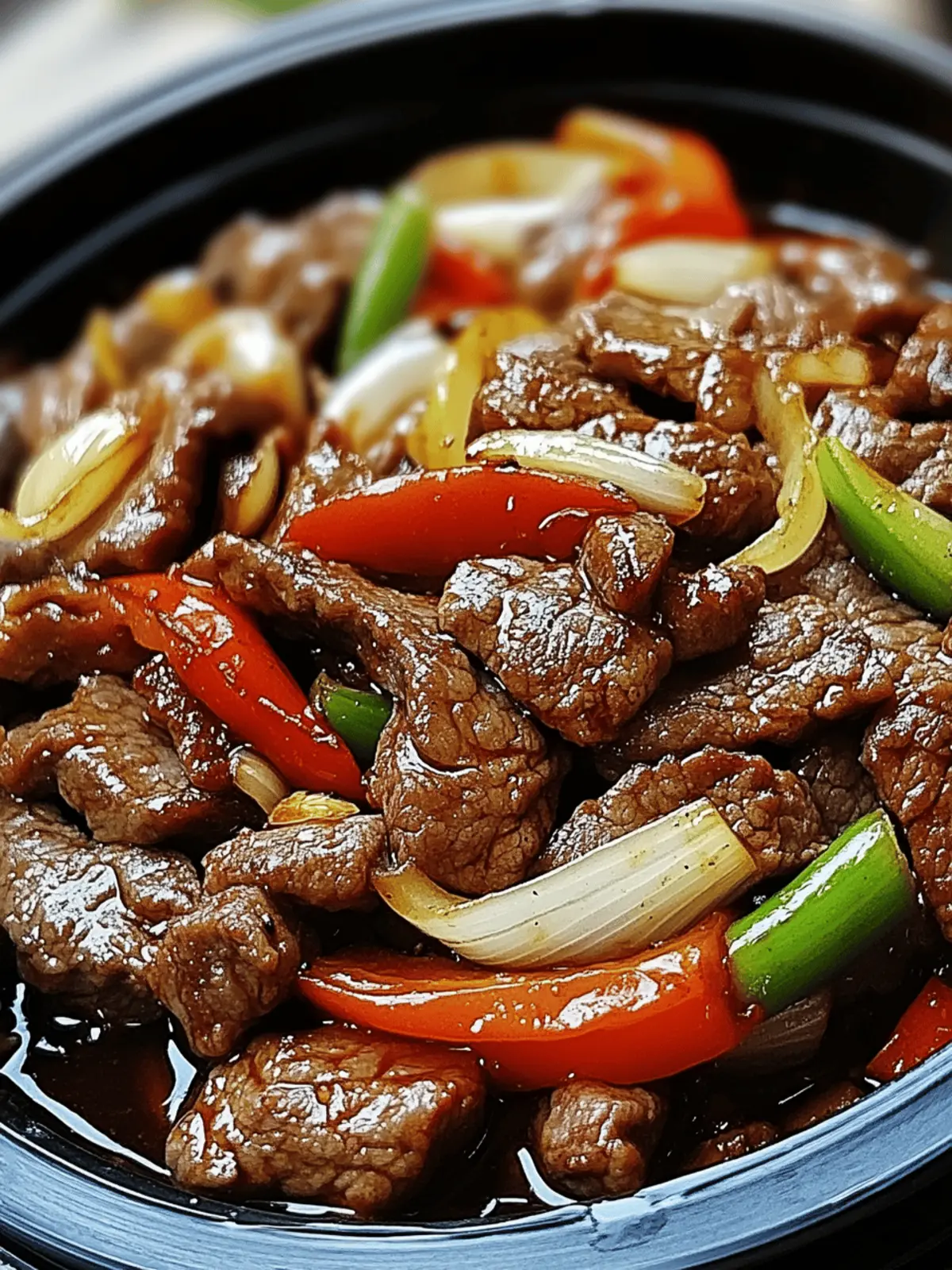 Sizzling Chinese Pepper Steak with Onions