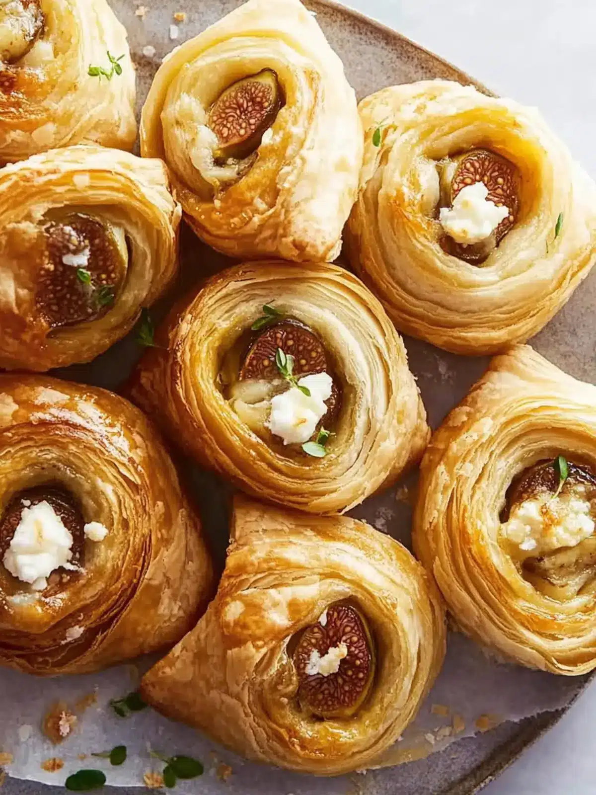 Fig & Goat Cheese Puff Pastry Roll