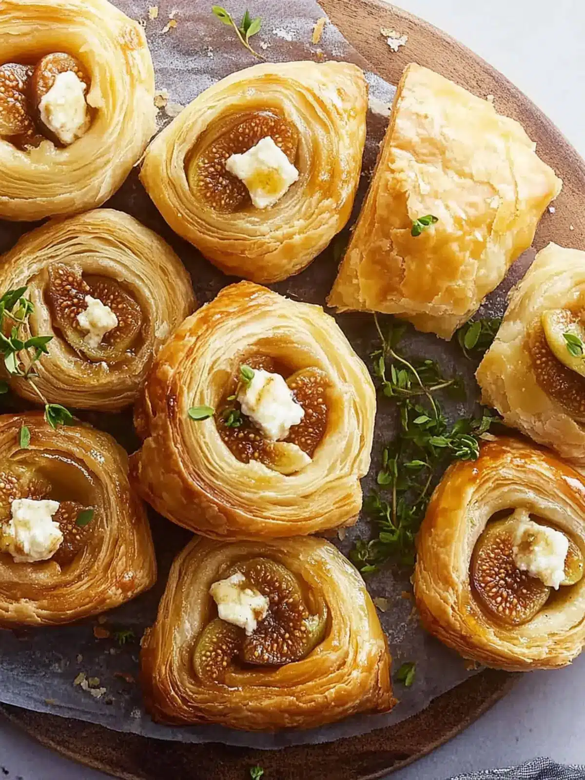 Fig & Goat Cheese Puff Pastry Roll