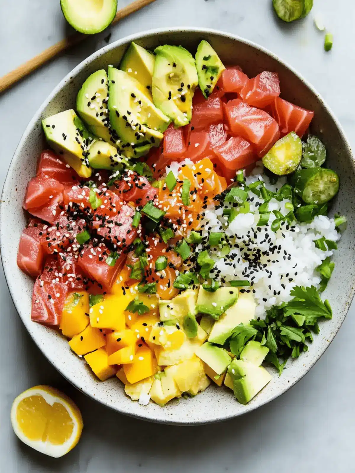 Salmon and Ahi Tuna Poke Bowl: Fresh, Healthy Bliss at Home 2 Poke Bowl