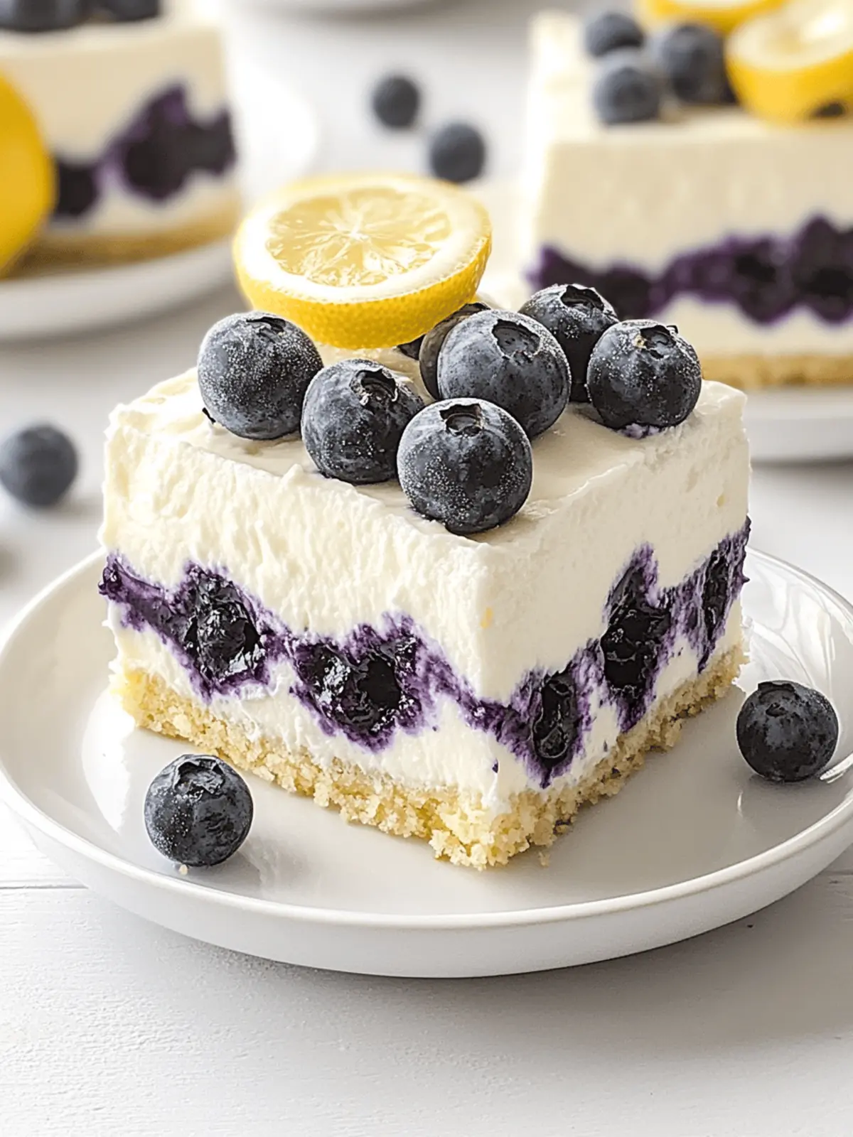 No Bake Lemon Blueberry Dessert: Chill Out with This Easy Treat 3 No Bake Lemon Blueberry Dessert