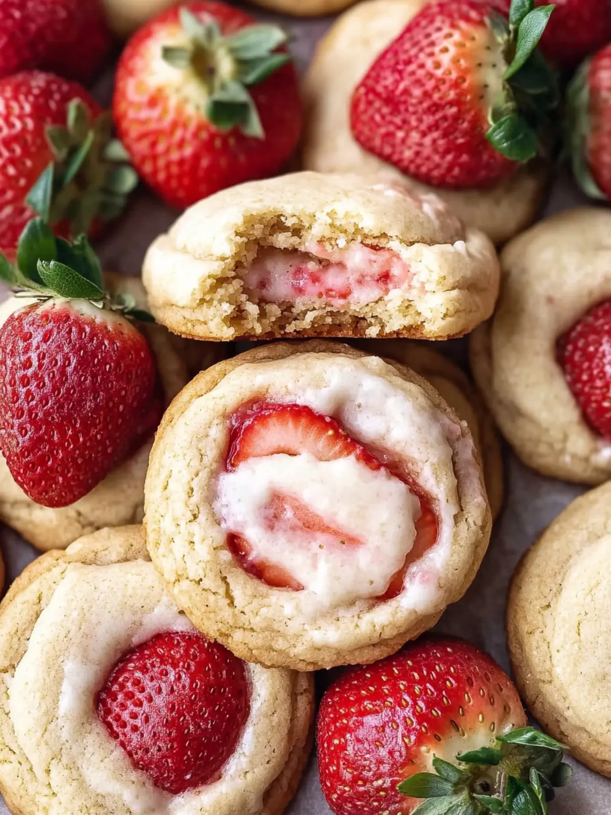 Strawberry Cheesecake Cookies
