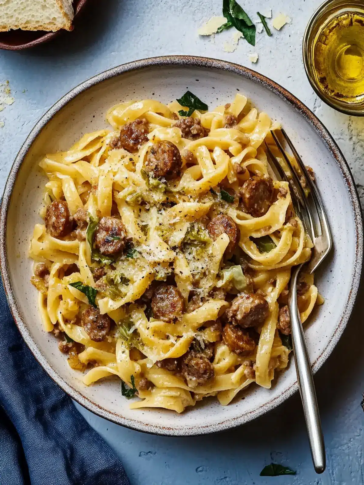 Buttery Cabbage-and-Sausage Pasta