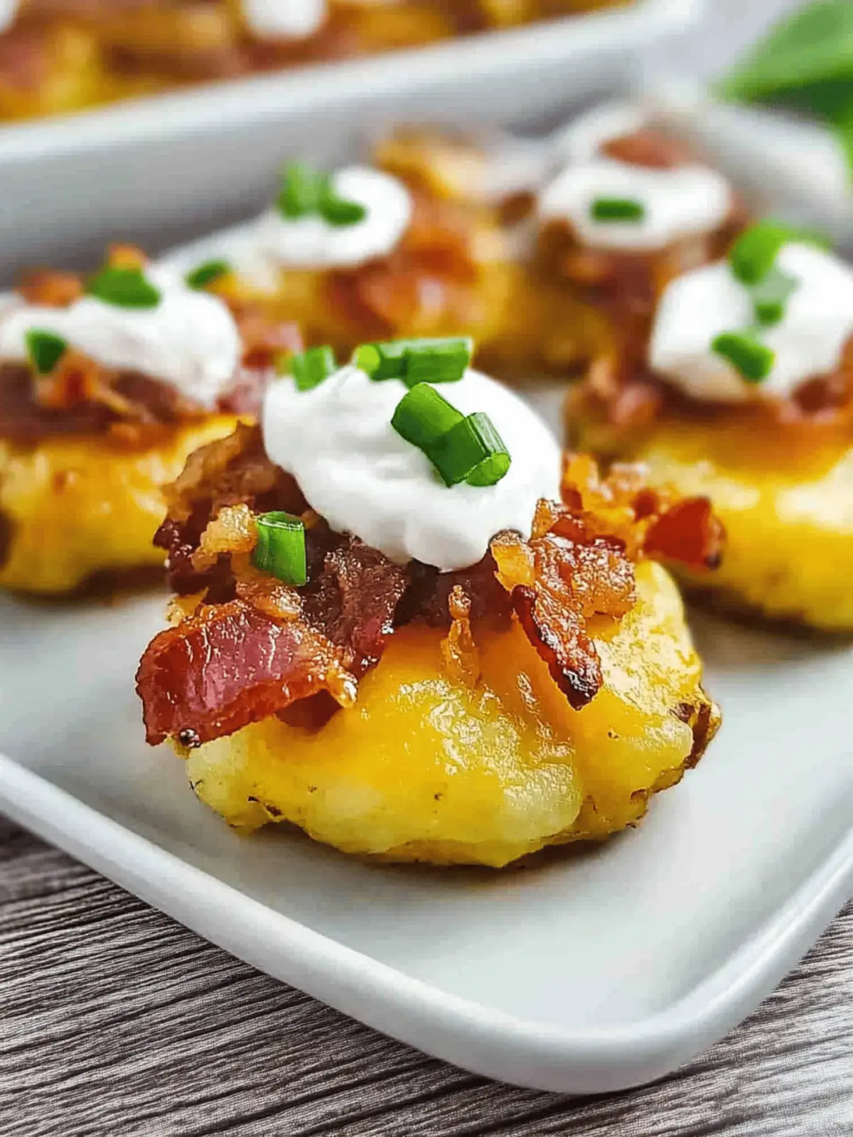 Irresistible Cheesy Bacon Loaded Smashed Potatoes Recipe 4 Cheesy Bacon Loaded Smashed Potatoes